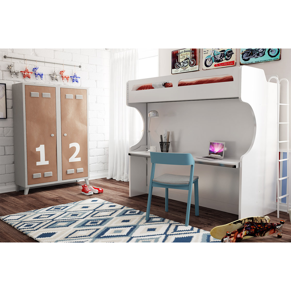 Multimo Multimo Twin Over Full Murphy Bed & Reviews | Wayfair