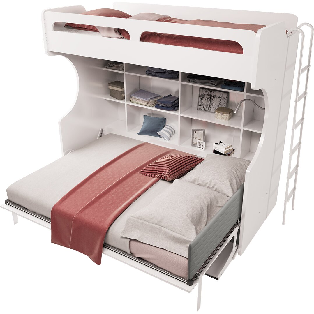 Multimo Multimo Twin Over Full Murphy Bed 