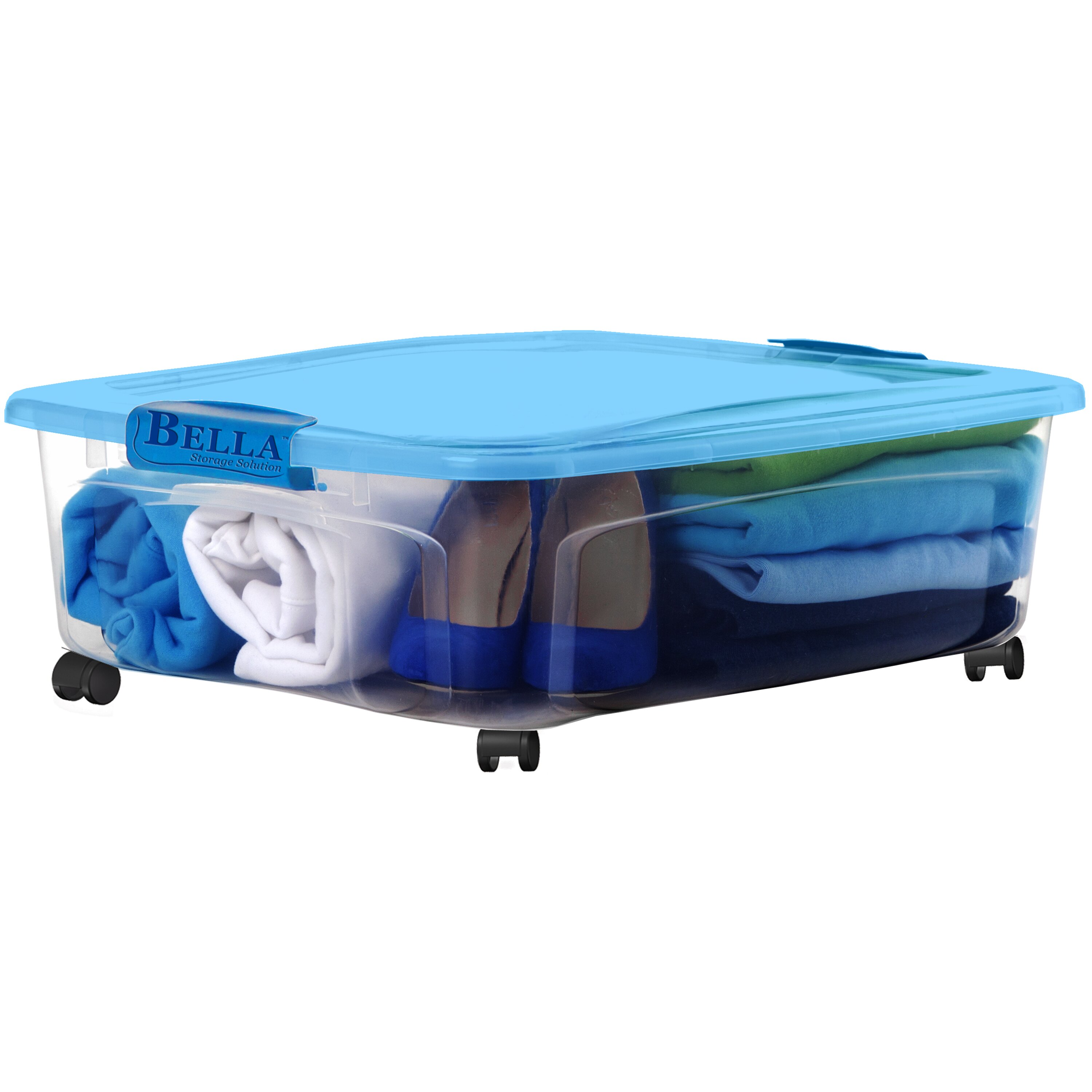 Bella Storage Solution 36 Qt. Underbed Locking Lid Storage Box ...