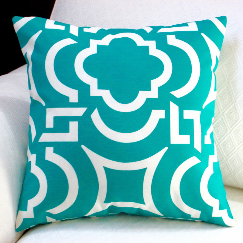 Artisan Pillows Modern Geometric Coastal Indoor/Outdoor Throw Pillow