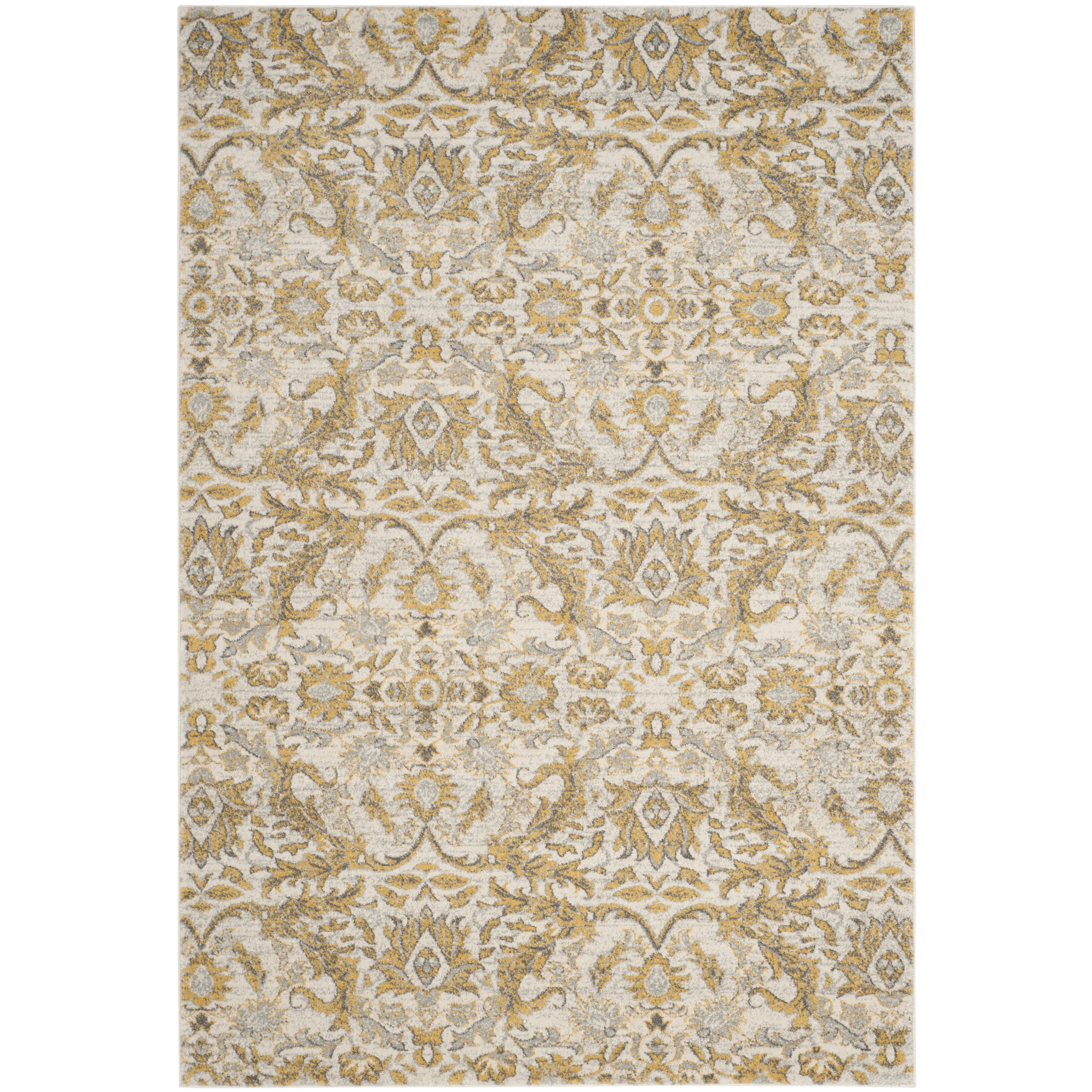 Rosalind Wheeler Ikin Ivory Gold Area Rug Reviews Wayfair   Ikin Ivory Gold Area Rug RSWH1312 