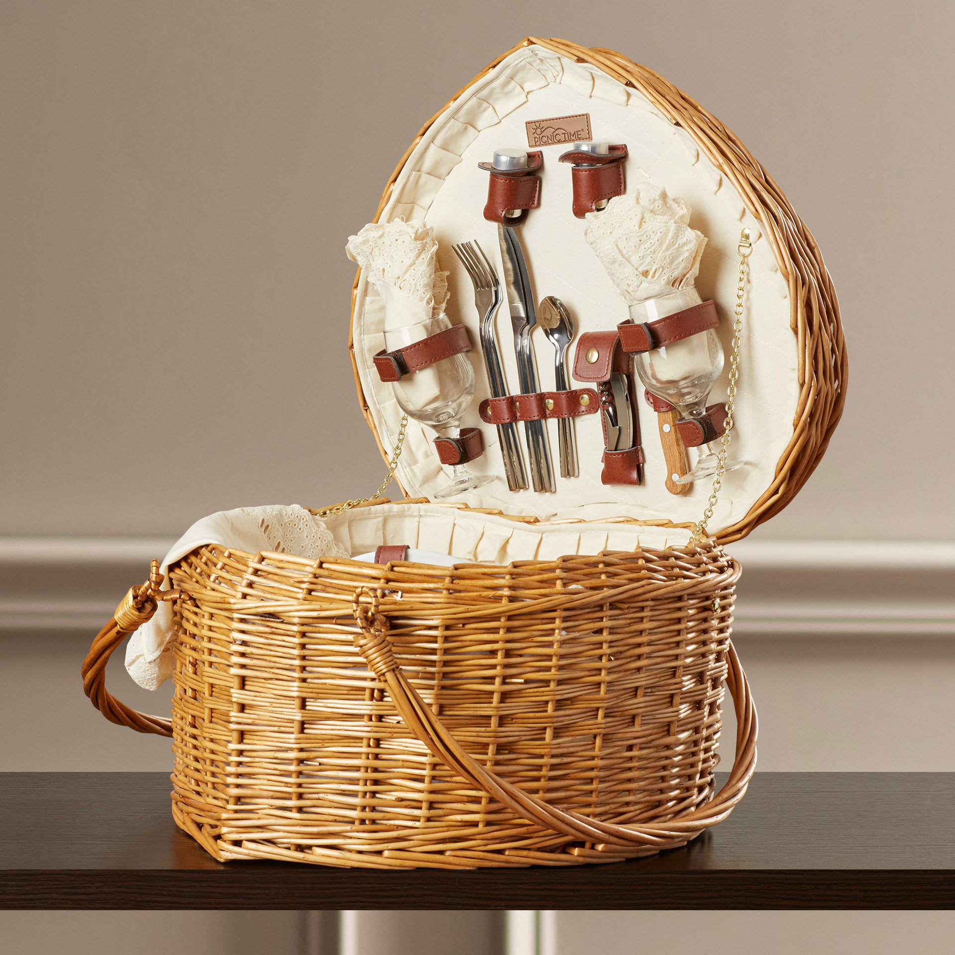 Picnic Time Heart Picnic Basket & Reviews Wayfair