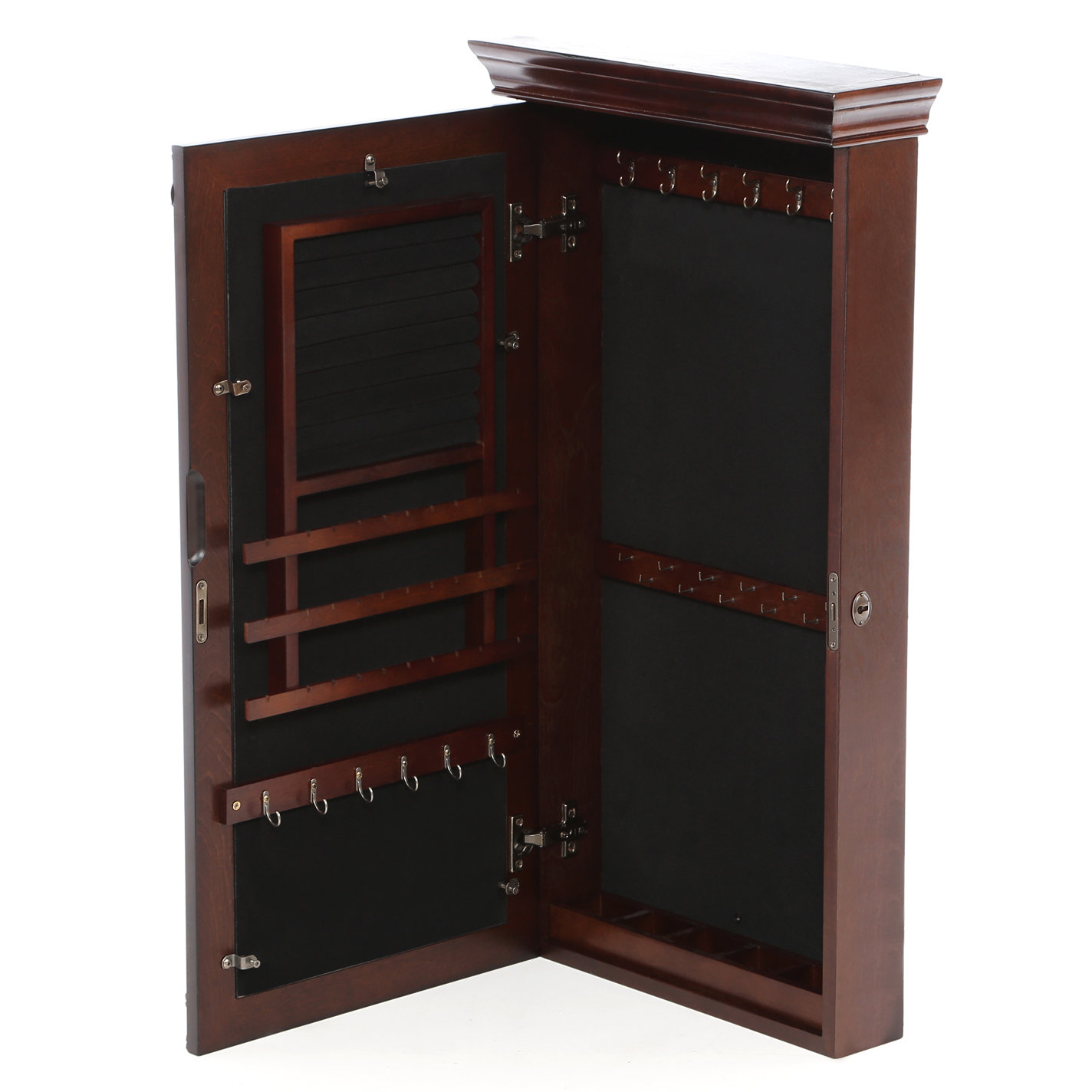 Rosalind Wheeler Cheetham Wall Mount Jewelry Armoire with ...