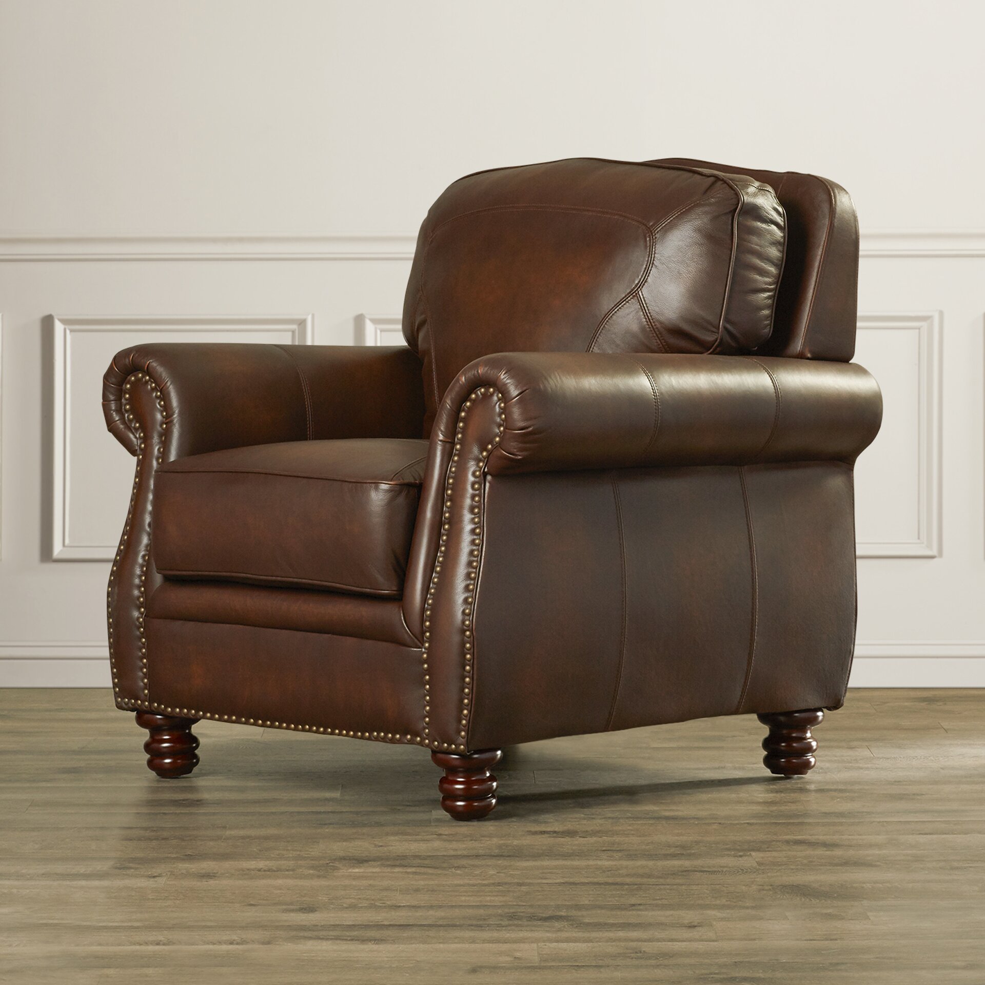 Rosalind Wheeler Mcdonnell Leather Club Chair & Reviews | Wayfair