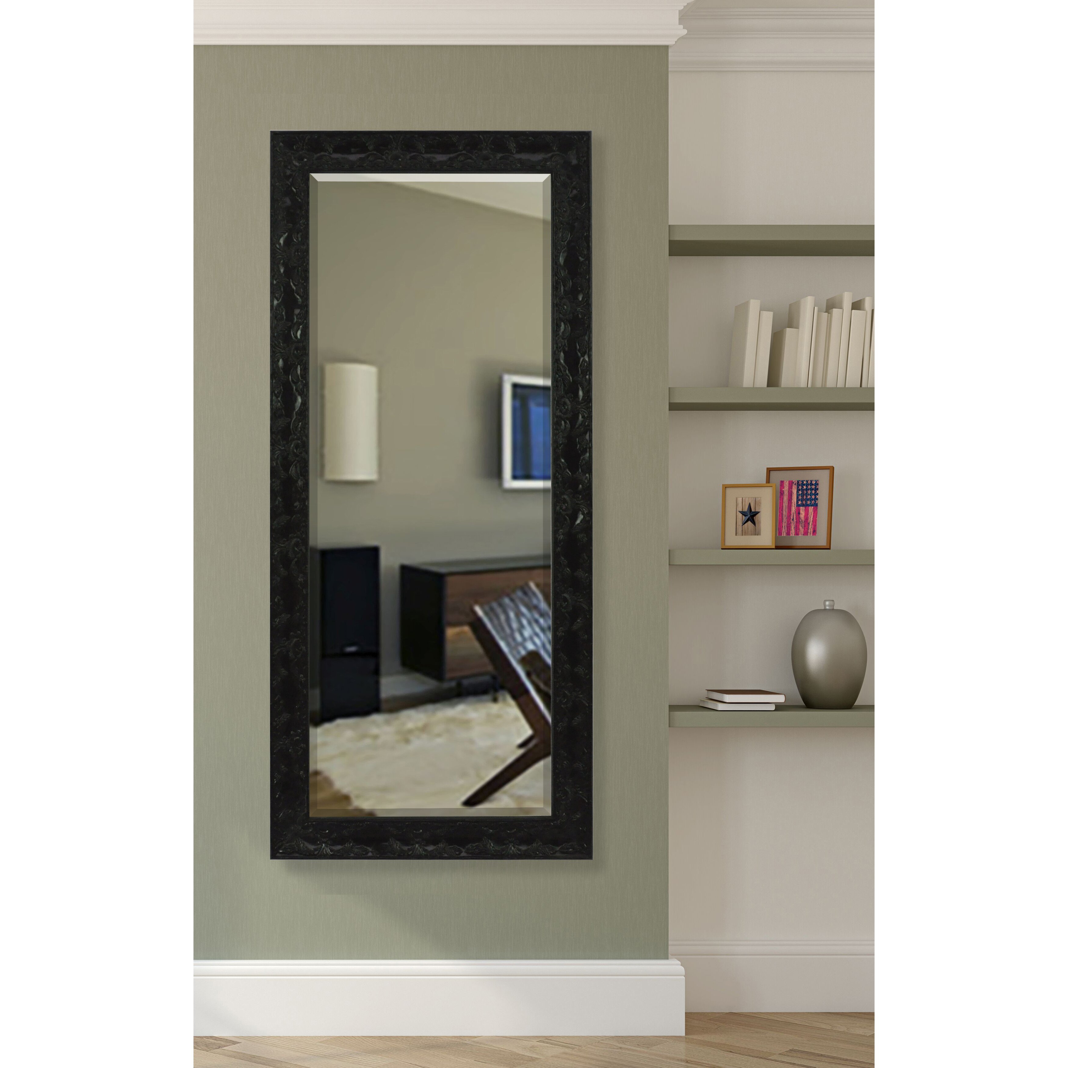 Rosalind Wheeler Black Rectangle Wall Mirror Wayfair