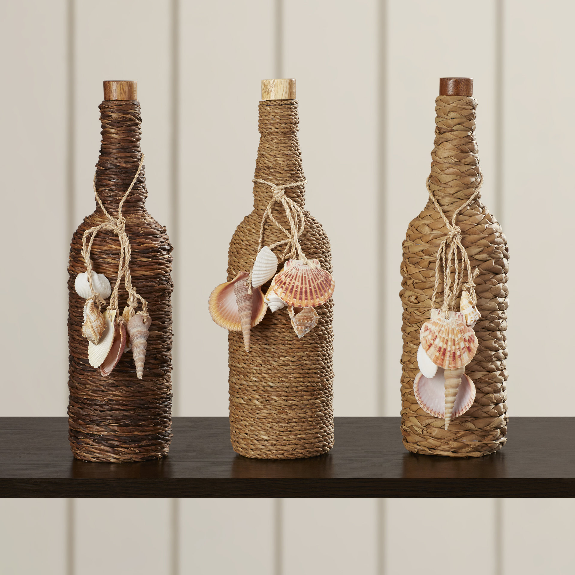 Bay Isle Home 3 Piece Glass Stopper Decorative Bottle Set & Reviews