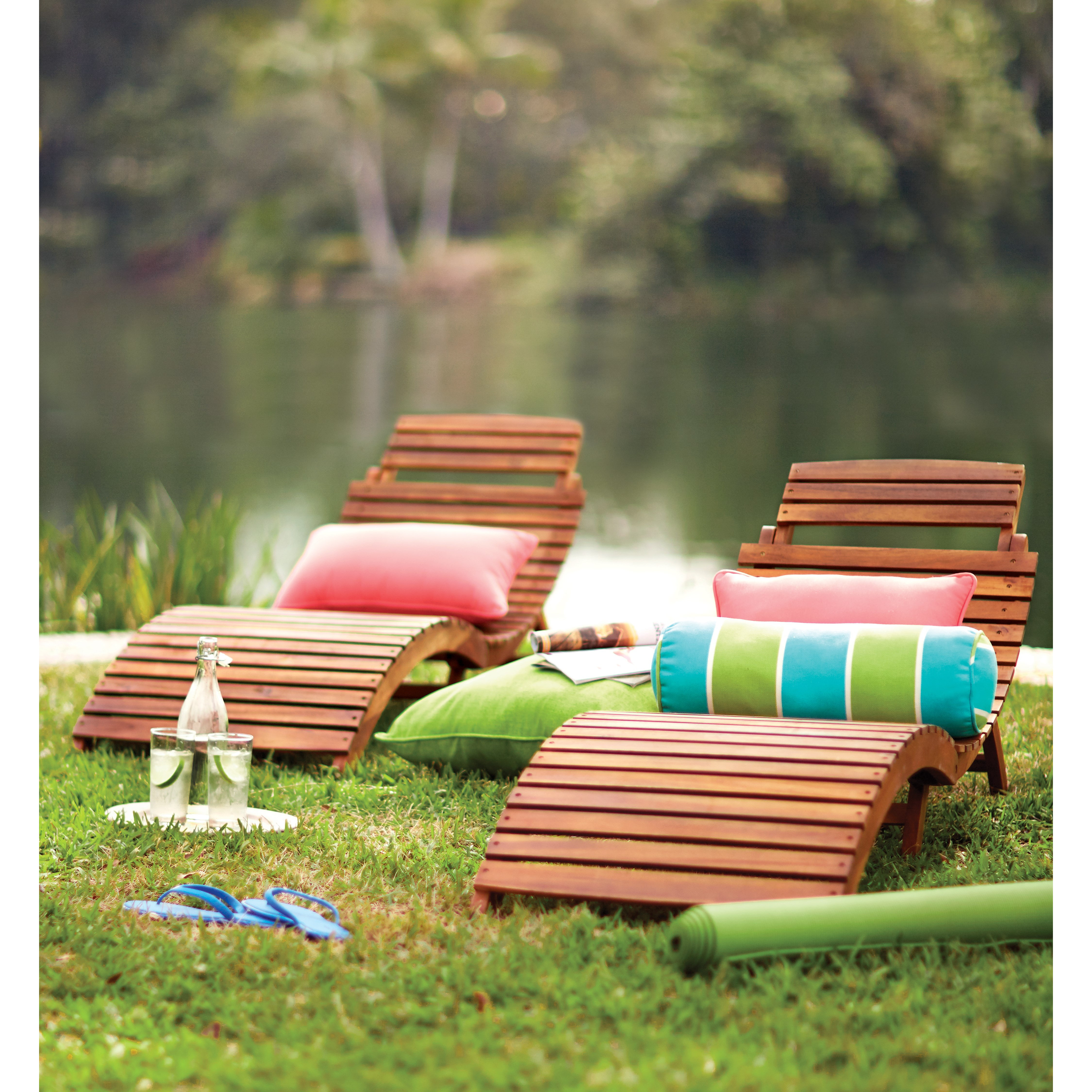 Bay Isle Home Philodendron Wood Outdoor Chaise Lounge & Reviews Wayfair