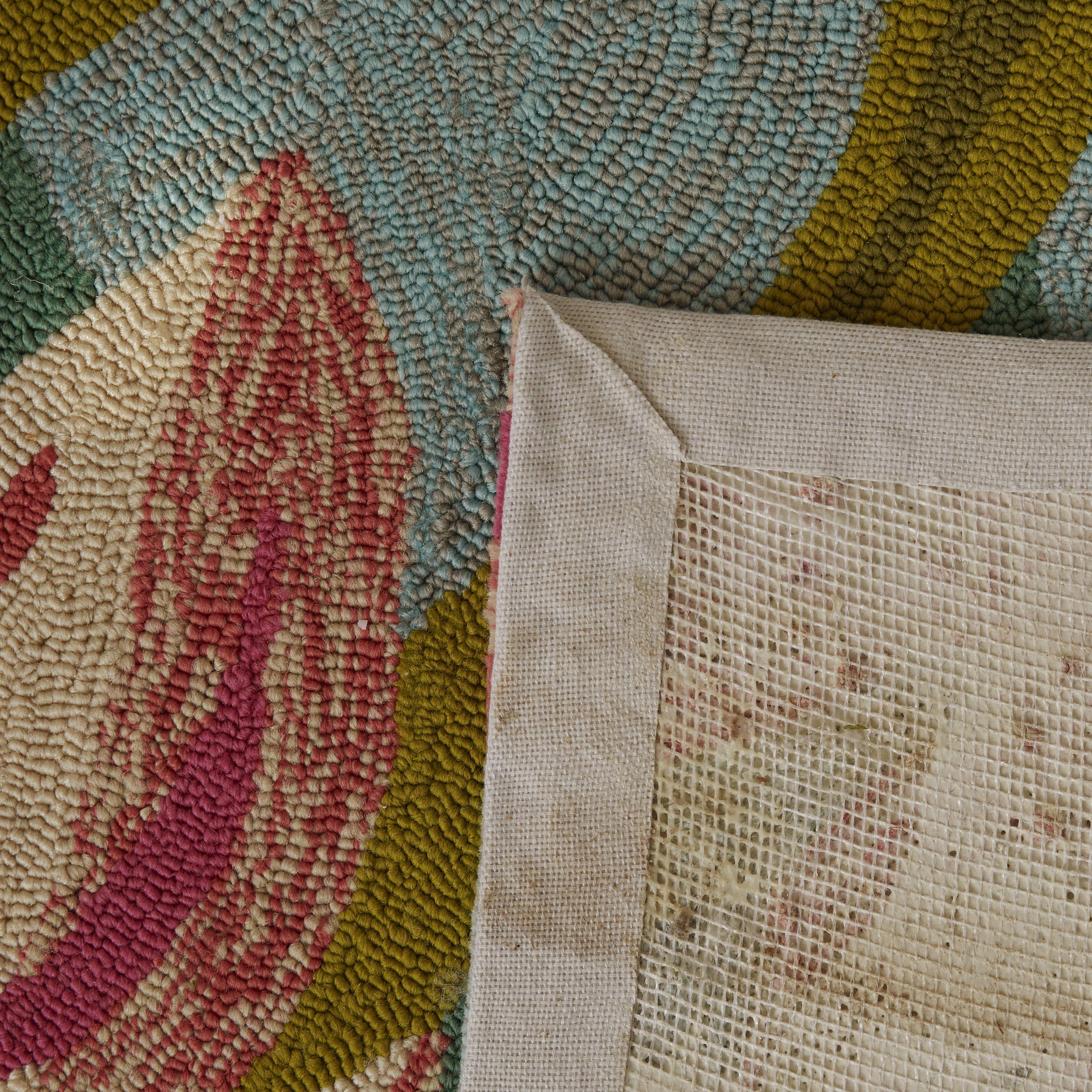 pink and green outdoor rug