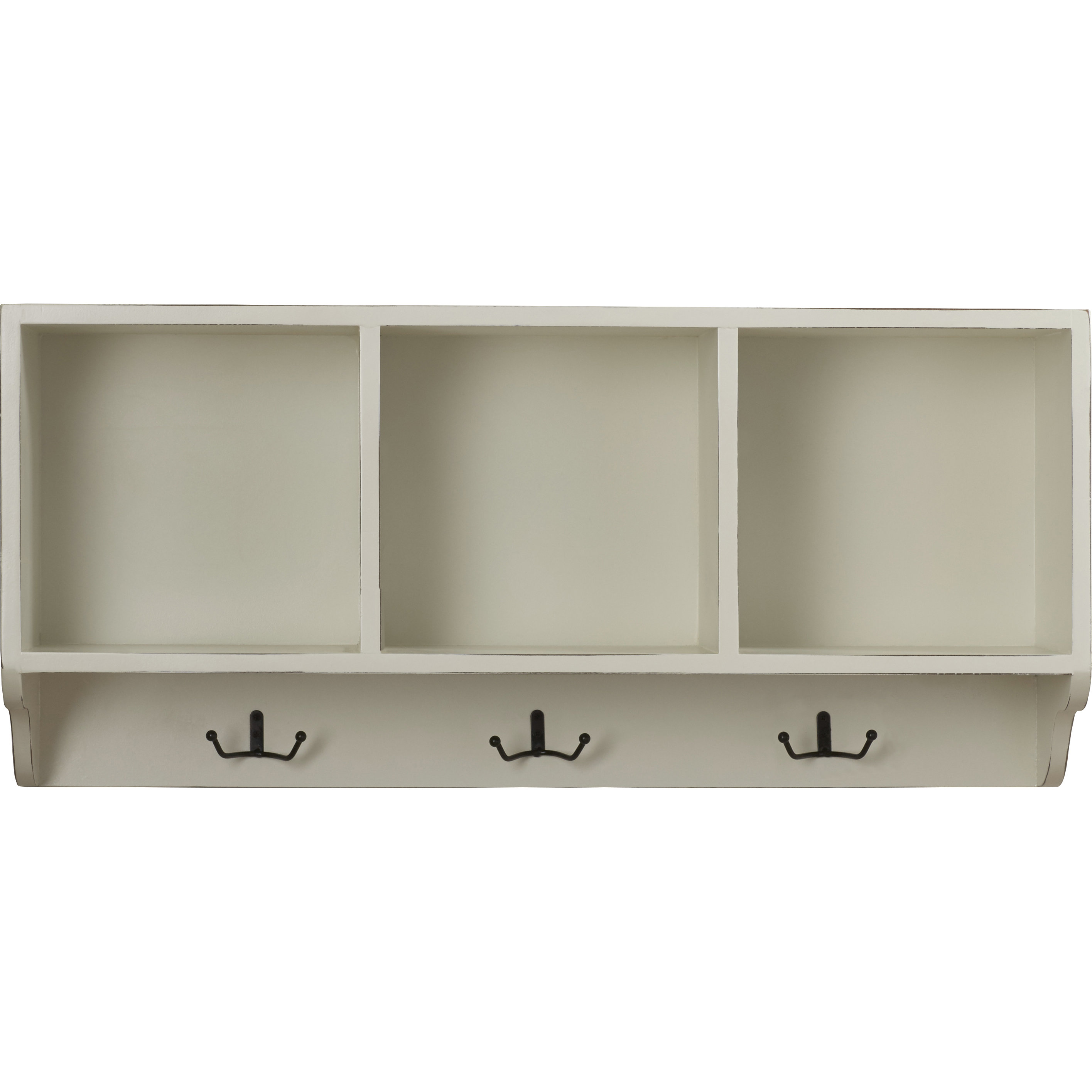 3 hook wall shelf