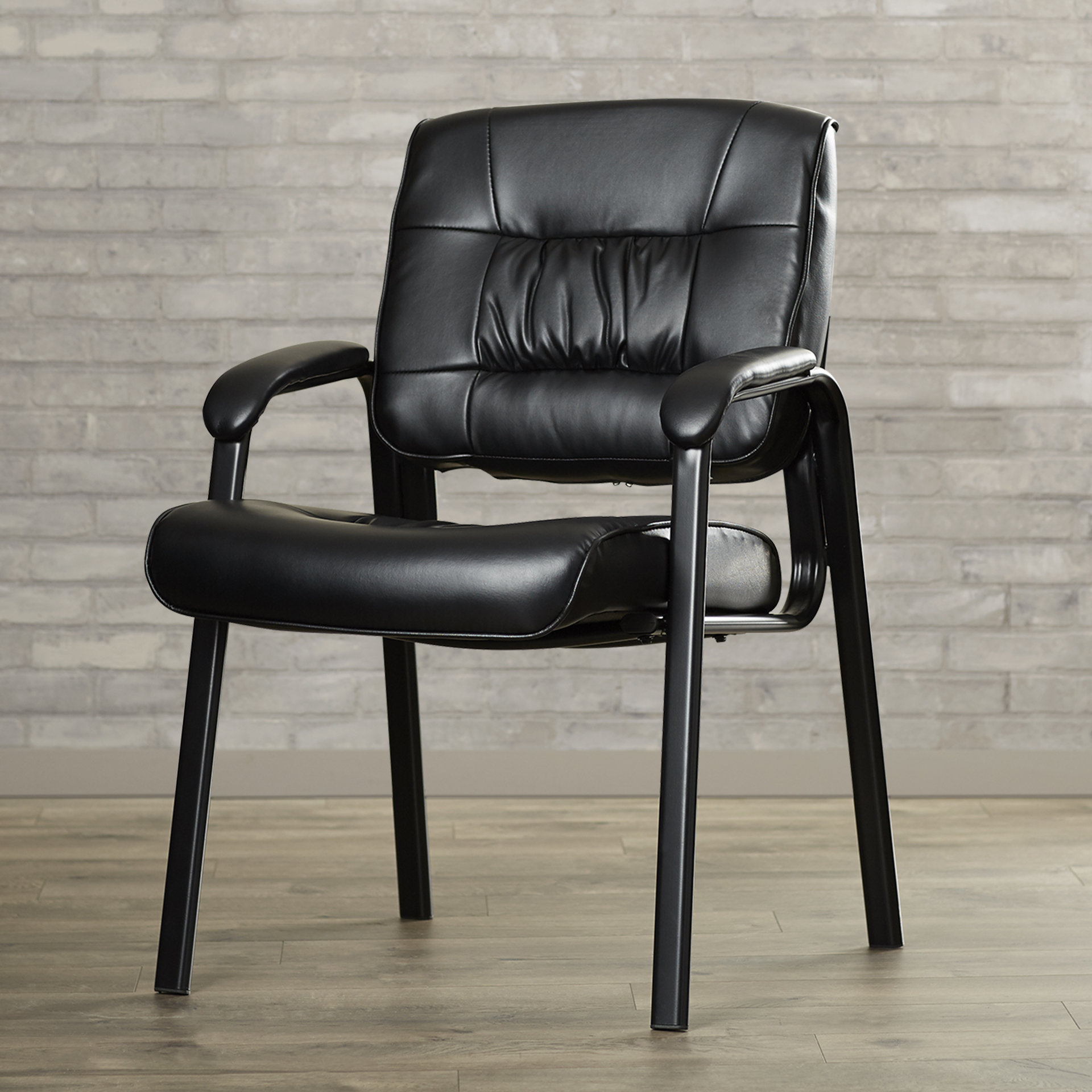Symple Stuff Leather Blend Guest Chair & Reviews Wayfair