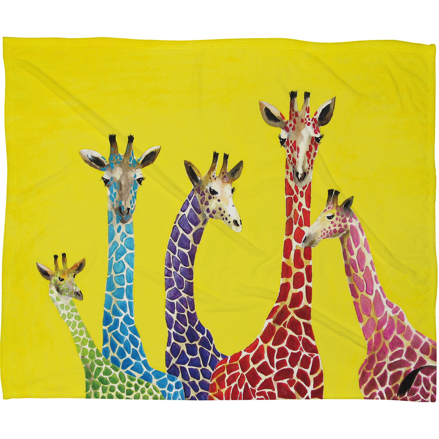 Giraffe Print Plush Faux Fur Decorative Throw Blanket (50 ...