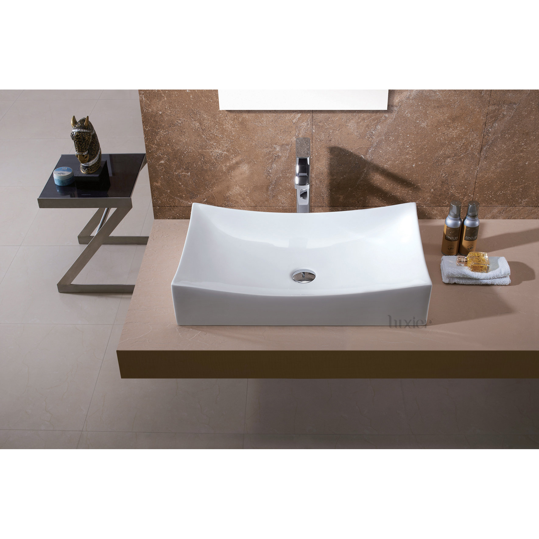 Luxier L-001 Bathroom Porcelain Ceramic Vessel Vanity Sink ...