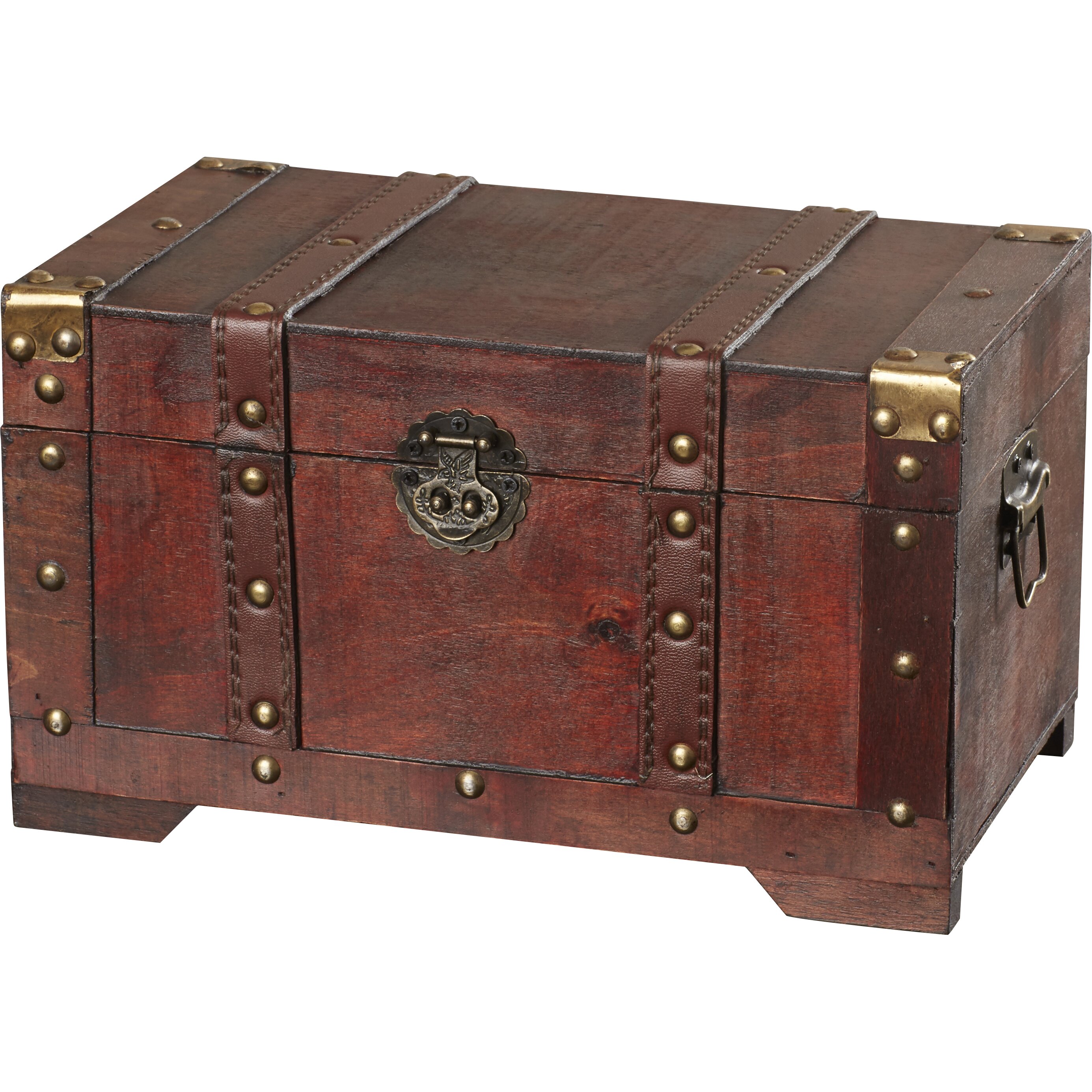 Astoria Grand Oliver Antique Style Wooden Small Trunk & Reviews | Wayfair