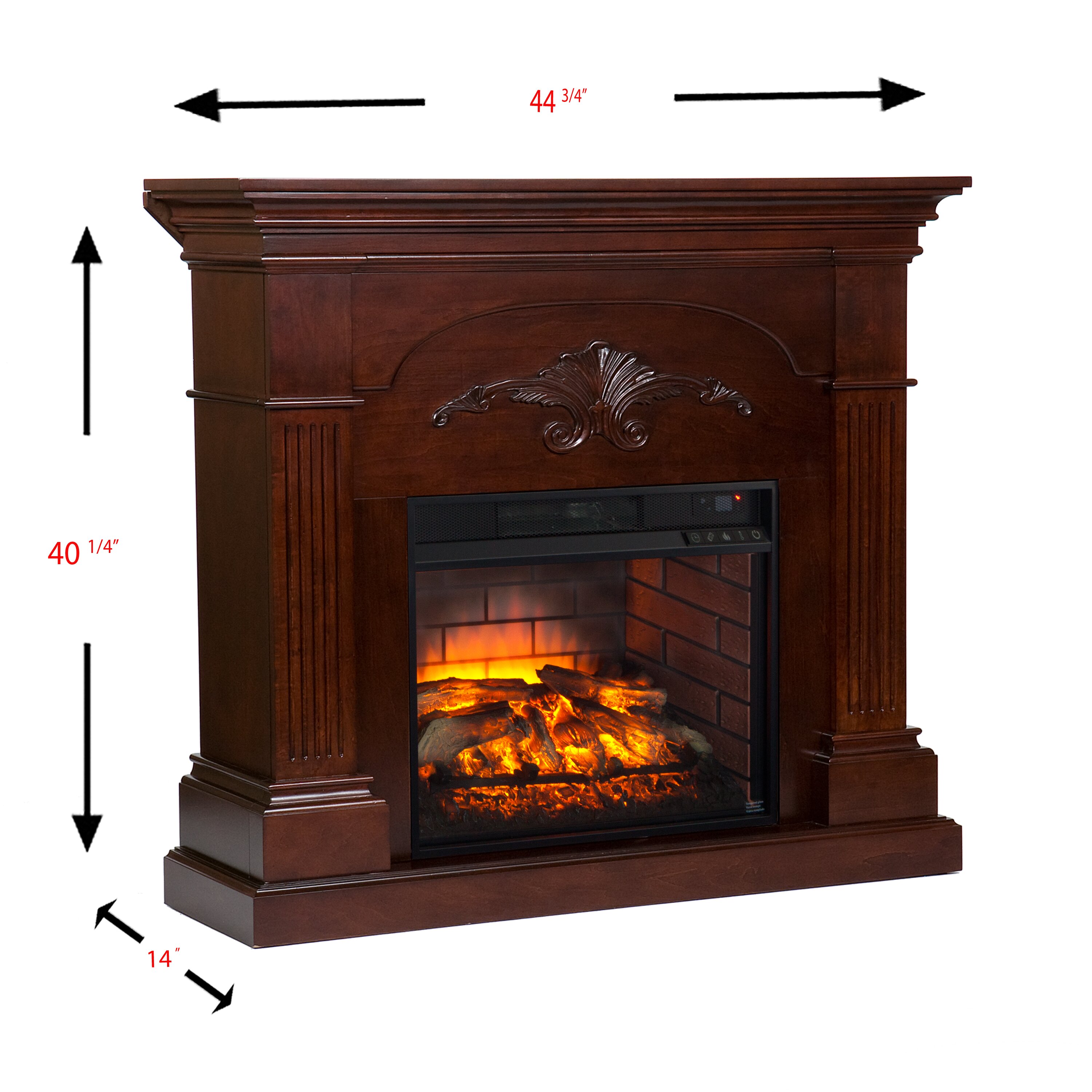 Astoria Grand Dollison Infrared Electric Fireplace & Reviews | Wayfair