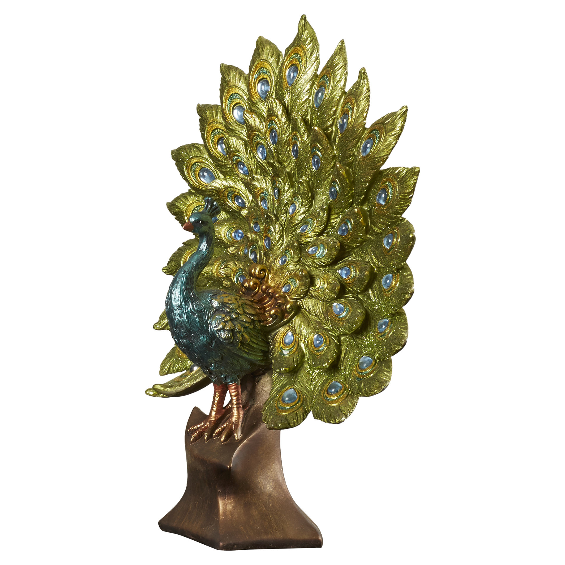 miniature peacock figurine