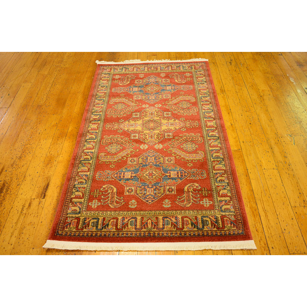 World Menagerie Valley Red Area Rug & Reviews Wayfair