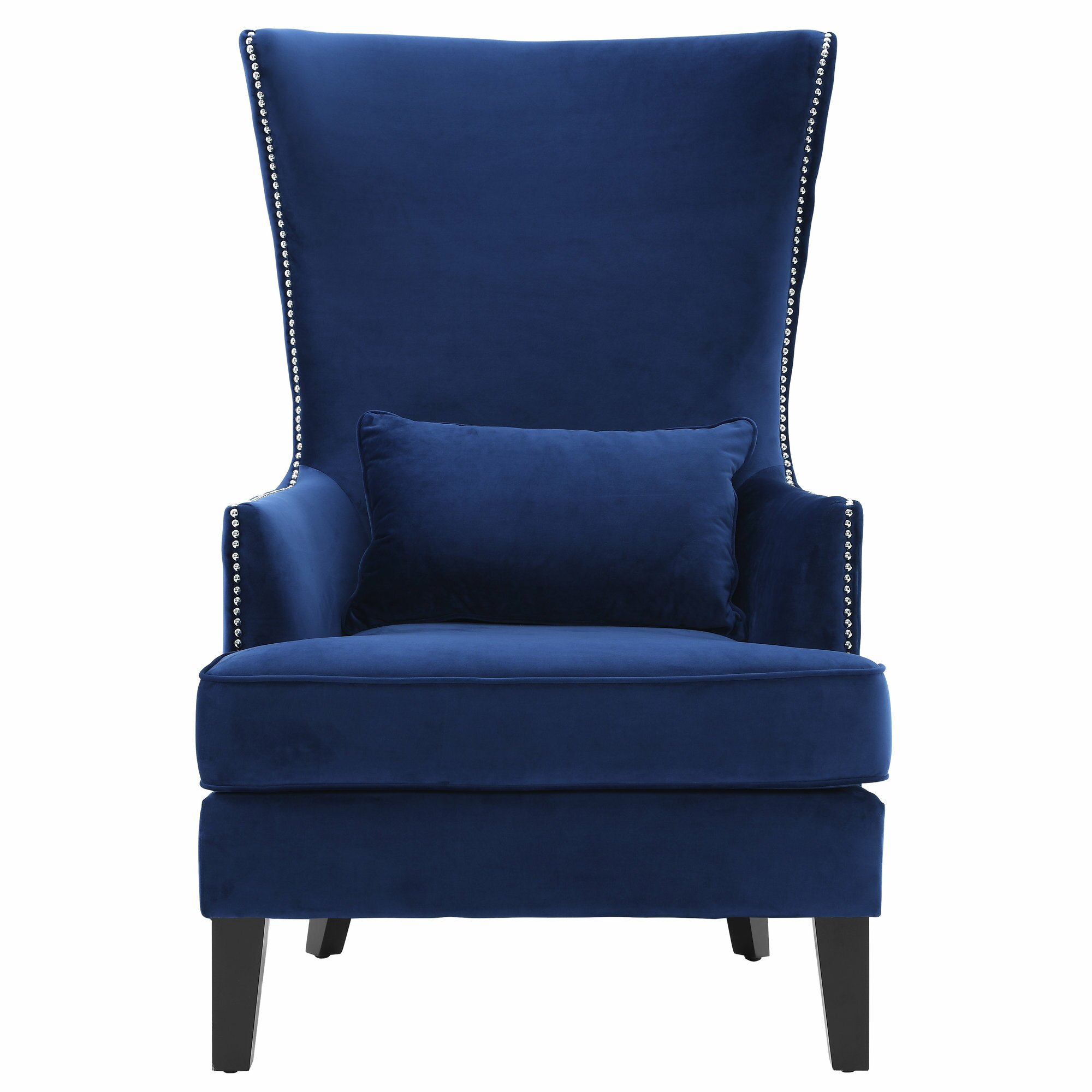 Mercer41 Bernadine Velvet Tall Arm Chair & Reviews | Wayfair