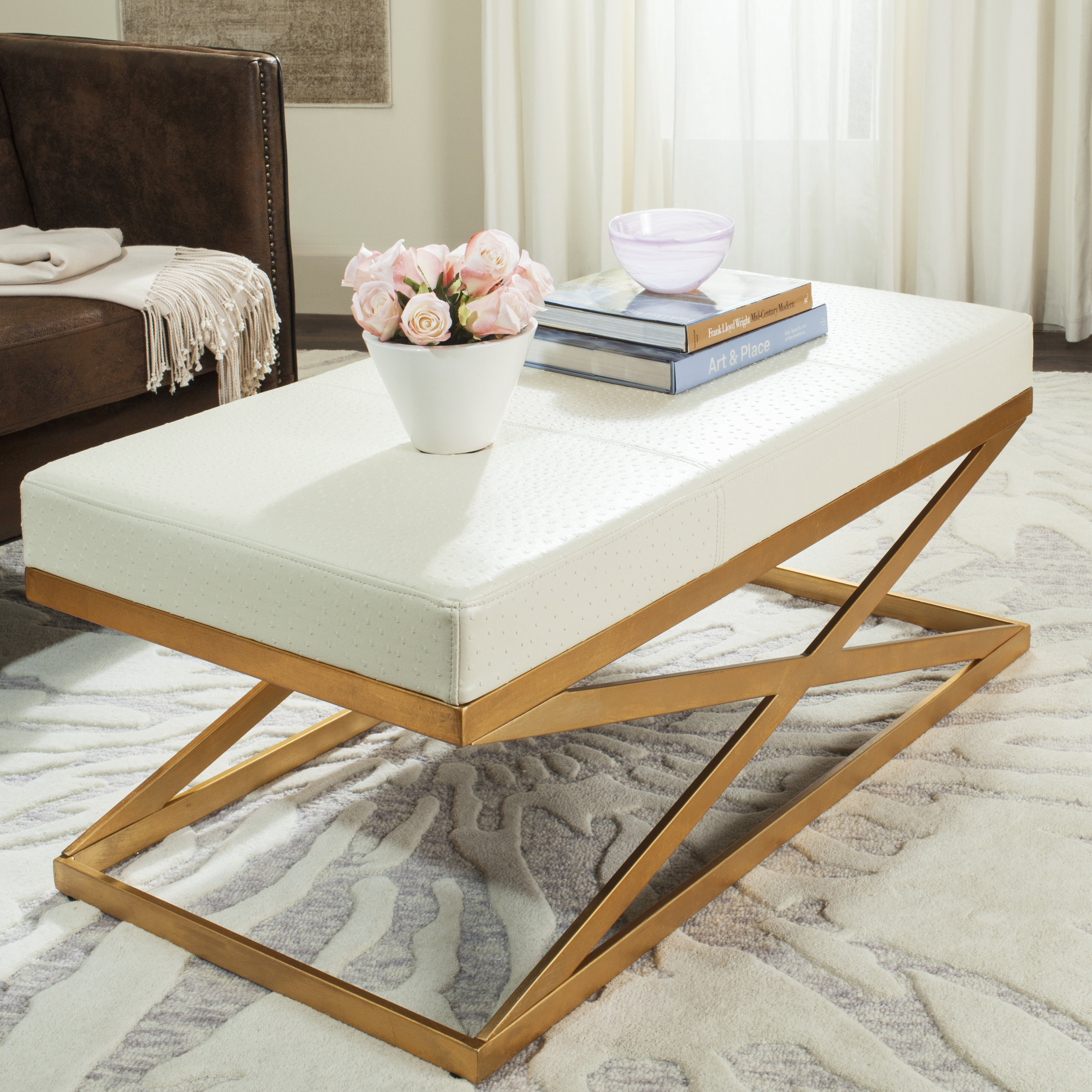 Mercer41 Ray Leather Entryway Bench & Reviews Wayfair