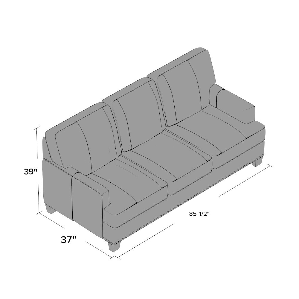 Mercer41 Lincoln Leather Sofa & Reviews | Wayfair