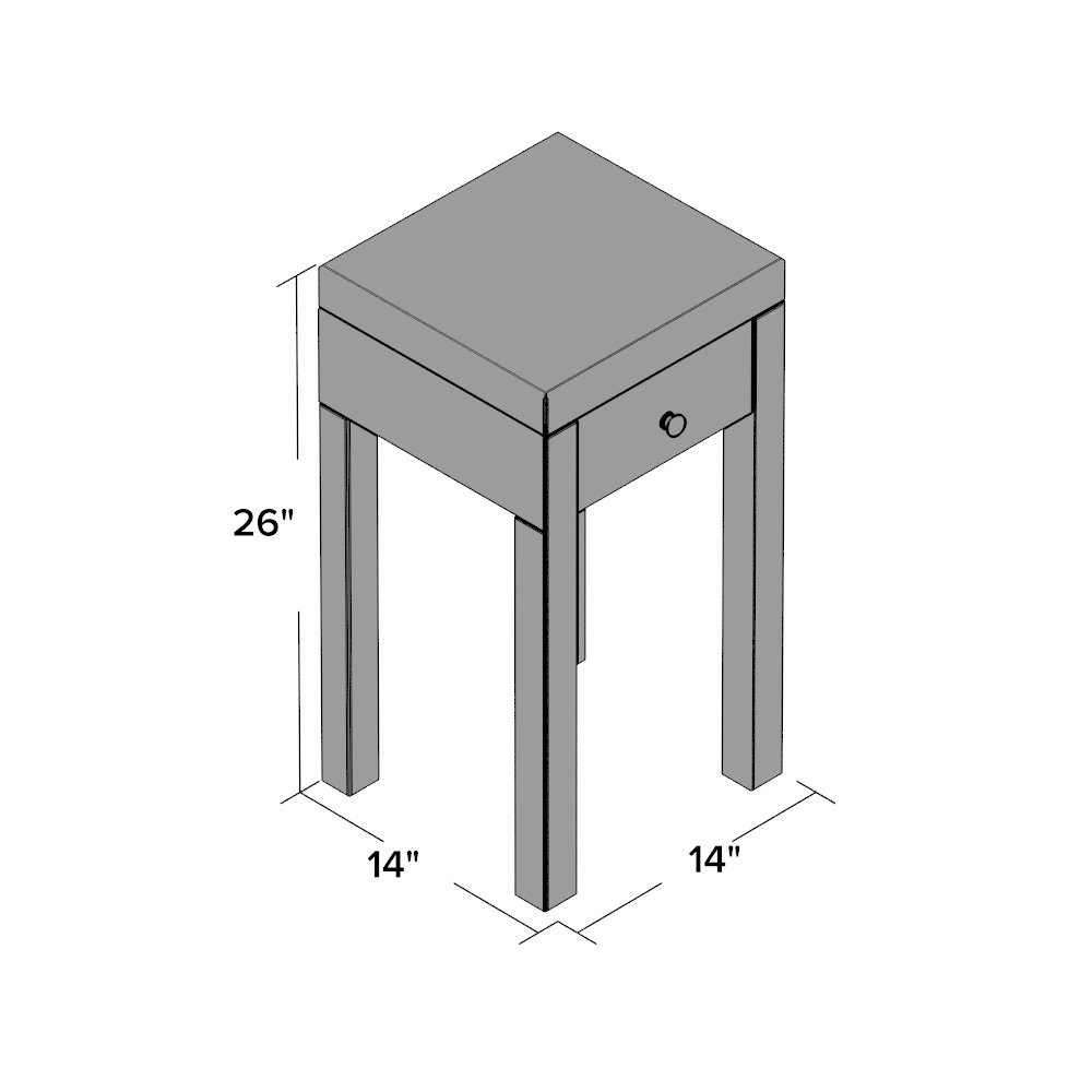 Mercer41 Milner Mirror End Table & Reviews Wayfair