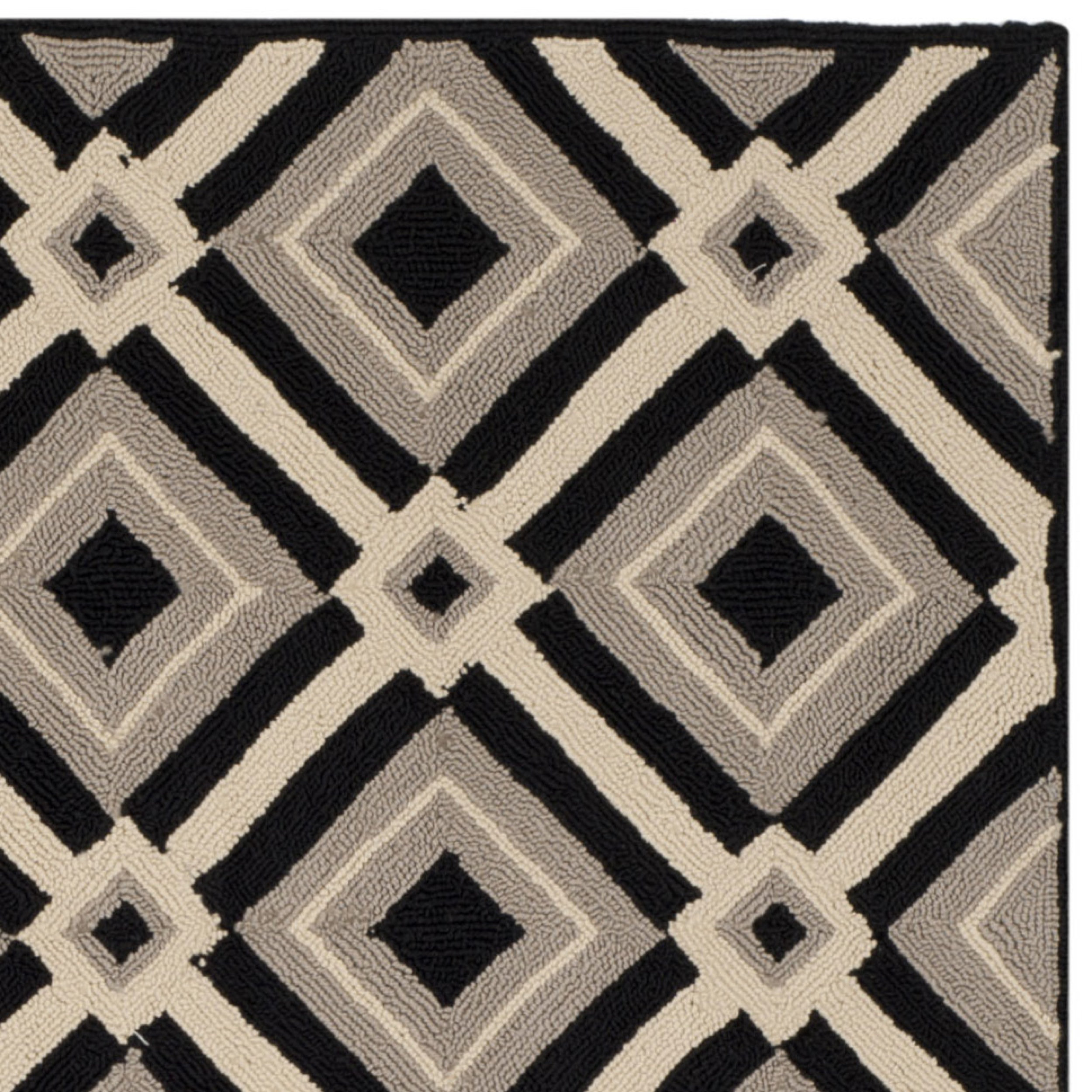 Mercer41 Margate Black/Grey Outdoor Area Rug & Reviews Wayfair