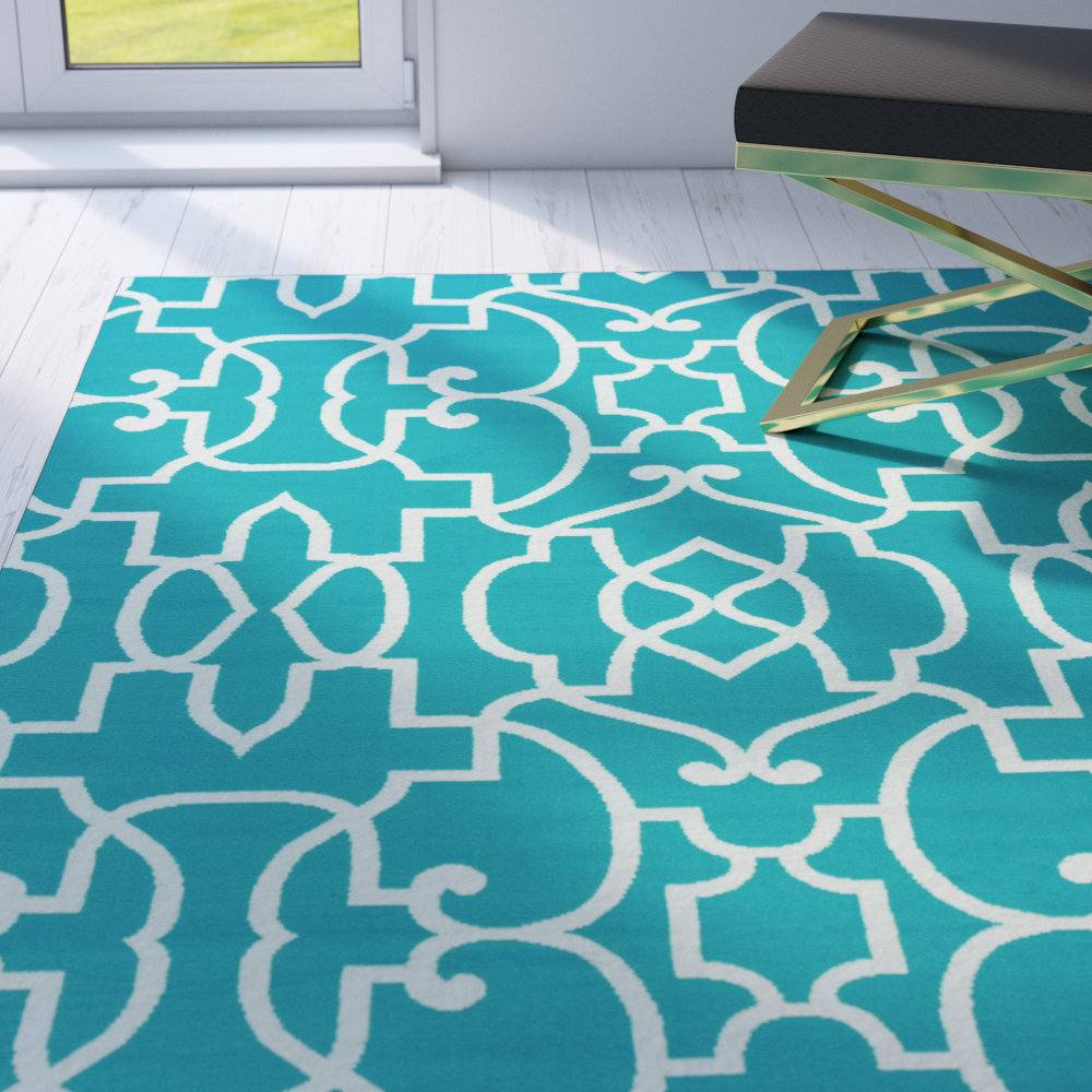 Mercer41 Eamonn Aqua/Blue Indoor/Outdoor Area Rug & Reviews Wayfair.ca