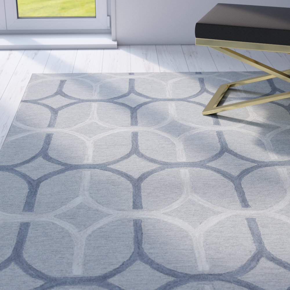 Mercer41 Judy HandTufted Gray Area Rug Wayfair