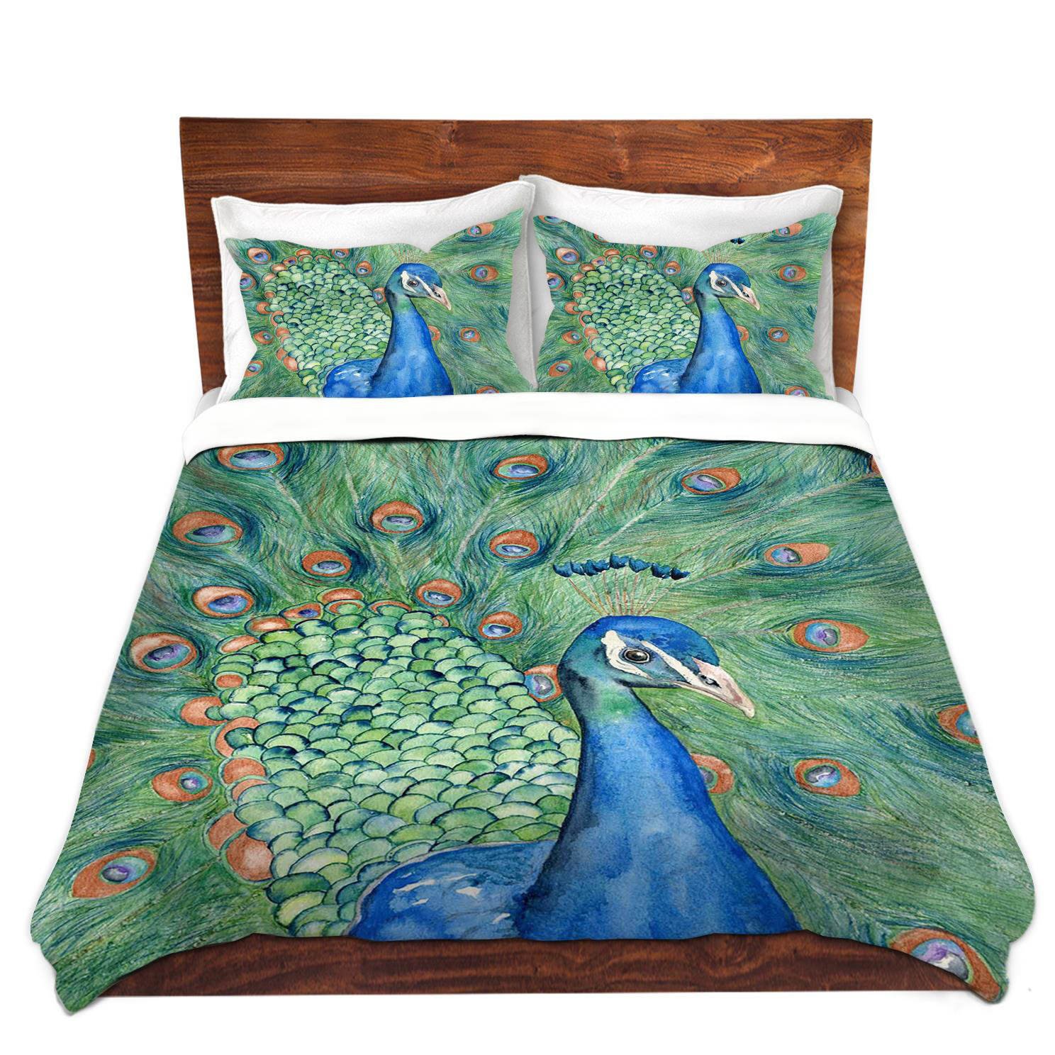 DiaNocheDesigns Splendor Peacock Duvet Cover Set & Reviews Wayfair