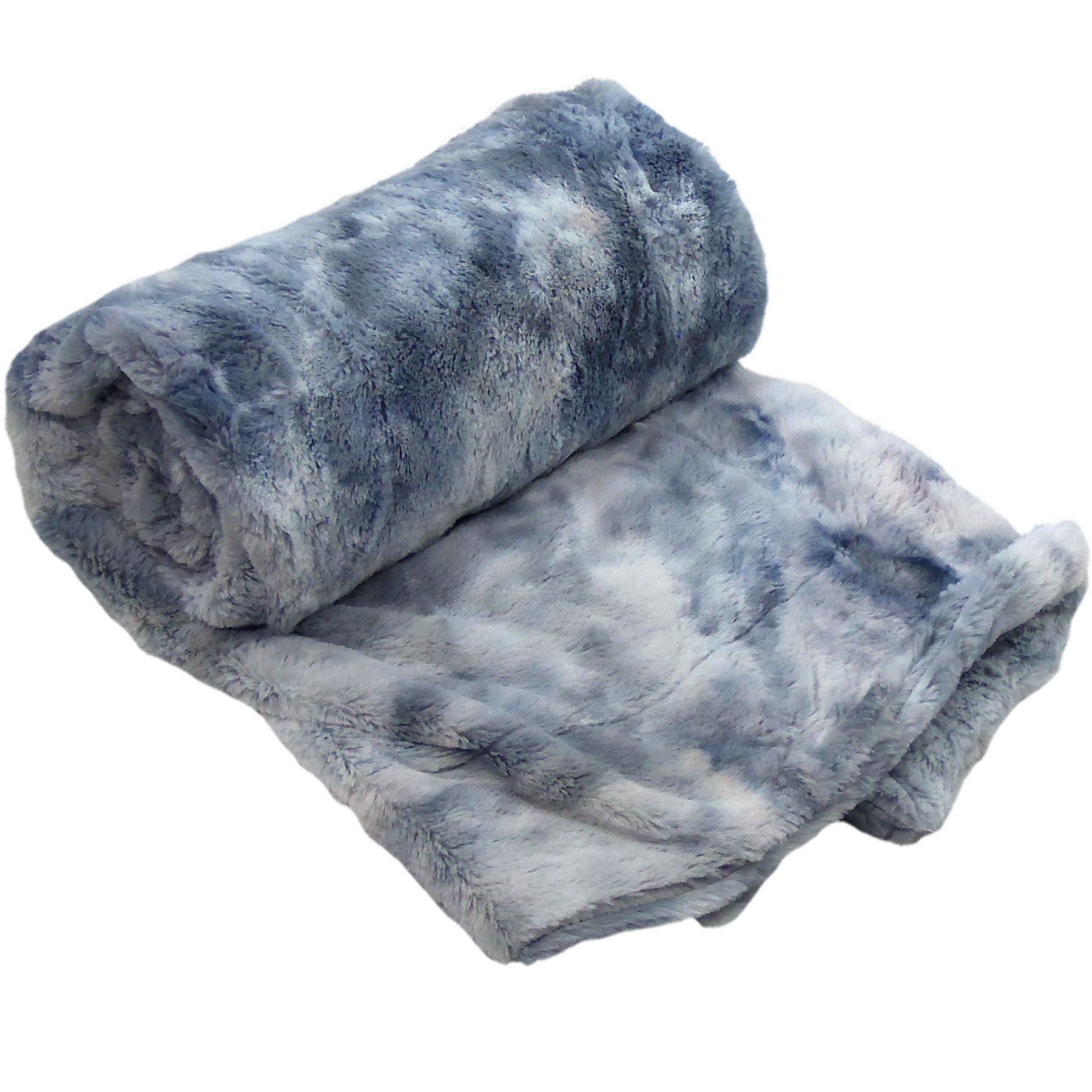 BOON Throw & Blanket Tie Dye Double Sided Faux Fur Throw Blanket