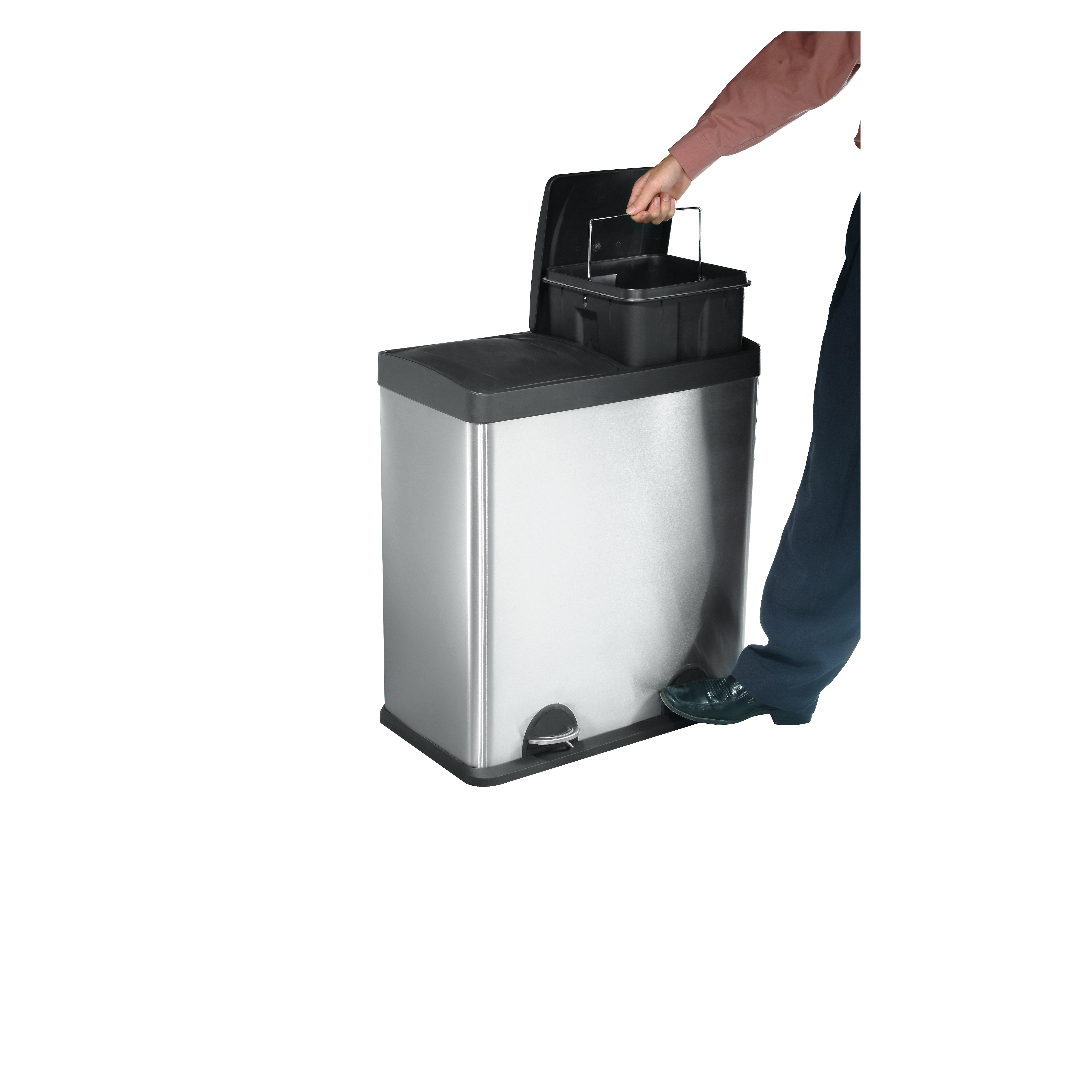 Step N Sort 13Gal. 2 Compartment Trash and Recycling Bin & Reviews