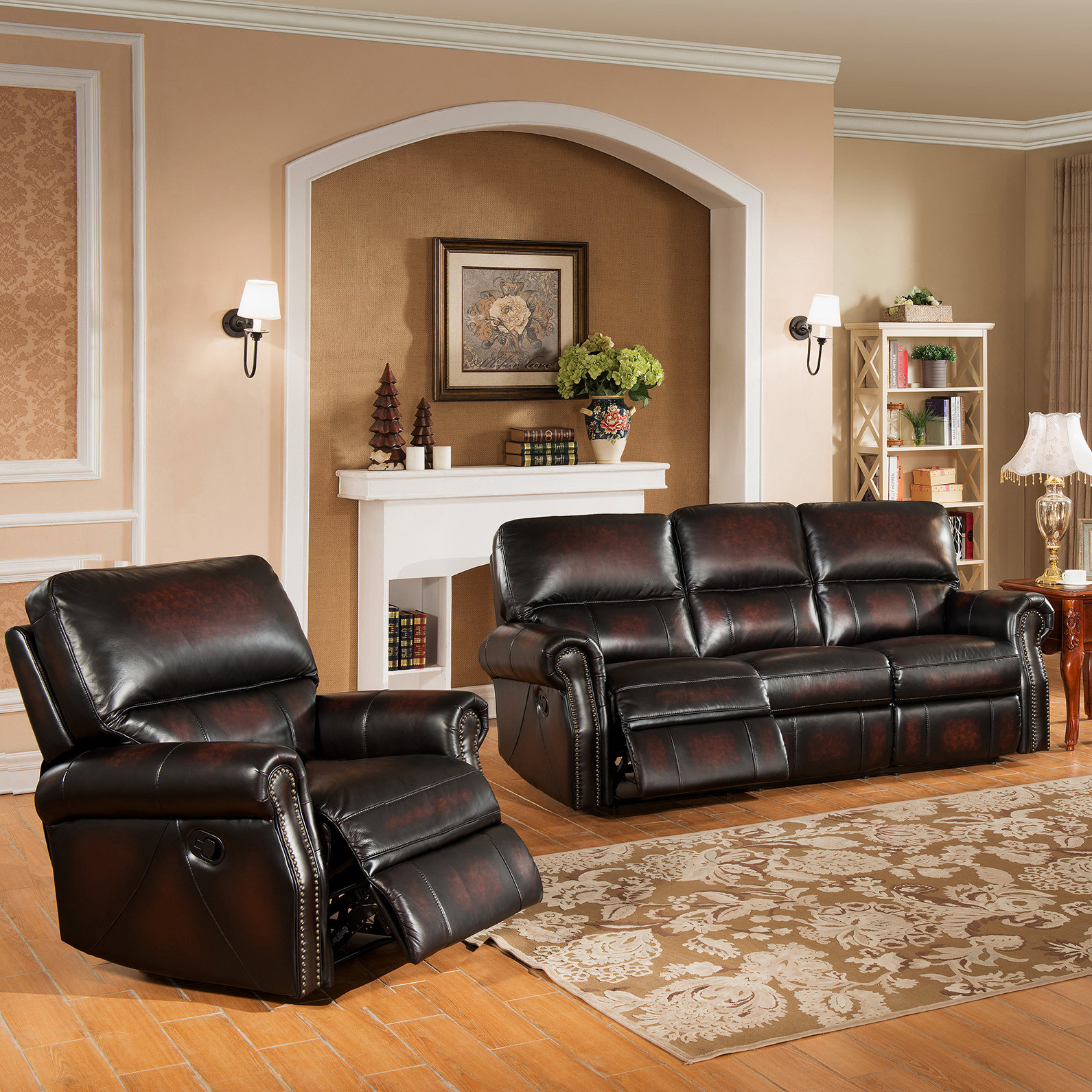 Amax Nevada 2 Piece Leather Living Room Set  Reviews 