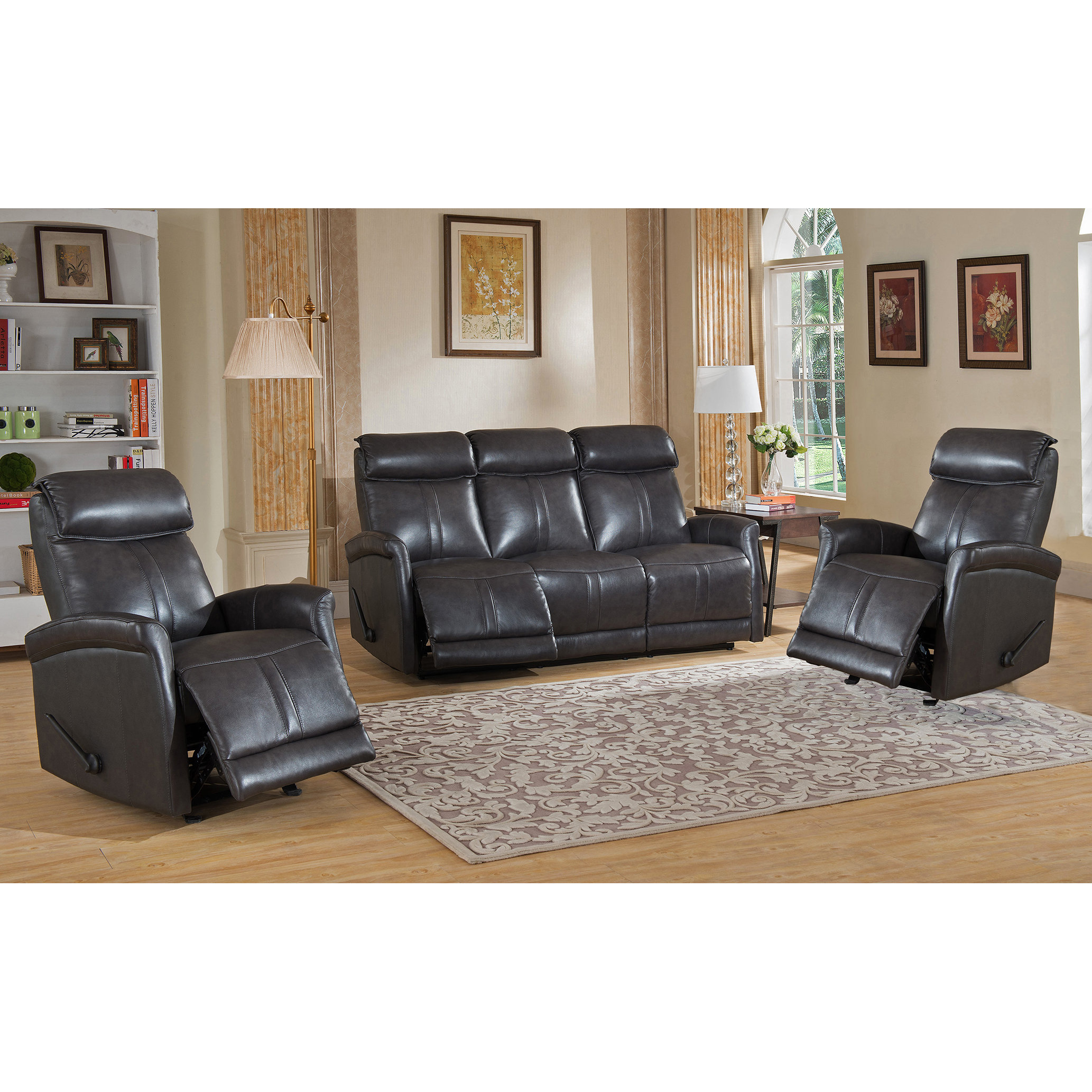 Three Piece Leather Living Room Set