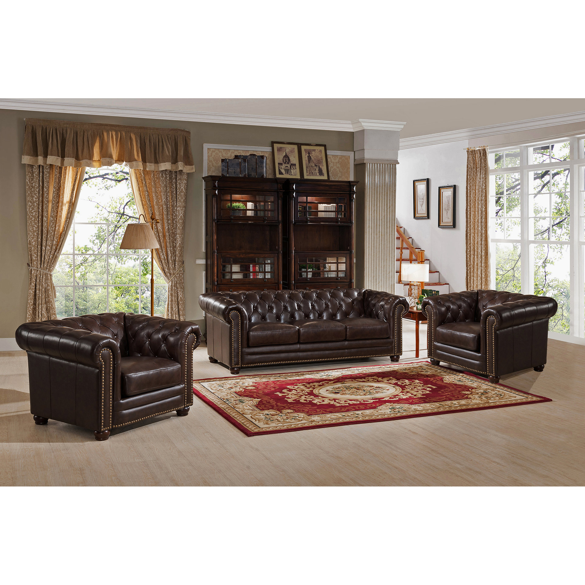 Chesterfield Sofa Set Samt