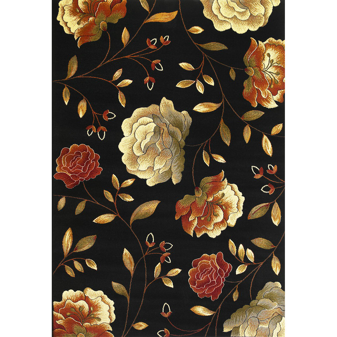 KAS Rugs Lifestyles Black Capri Area Rug & Reviews Wayfair