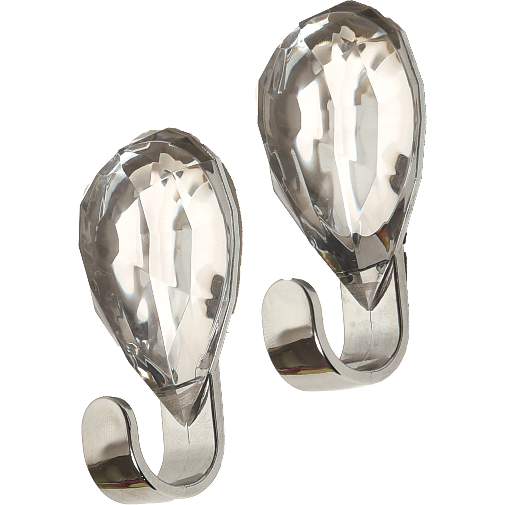 Evideco Chromed Self Adhesive Hooks with Diamond Decoration & Reviews