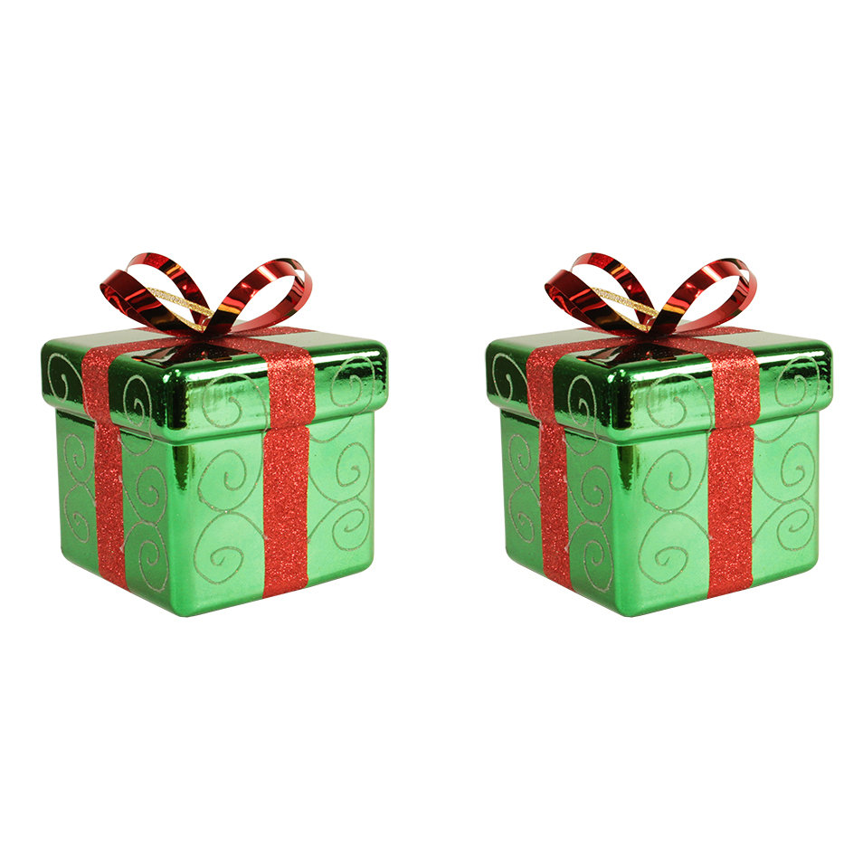 the holiday aisle gift box shatterproof christmas ornament the holiday aisle gift box shatterproof christmas ornament