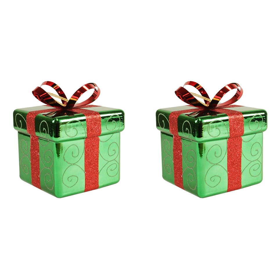 The Holiday Aisle Gift Box Shatterproof Christmas Ornament & Reviews
