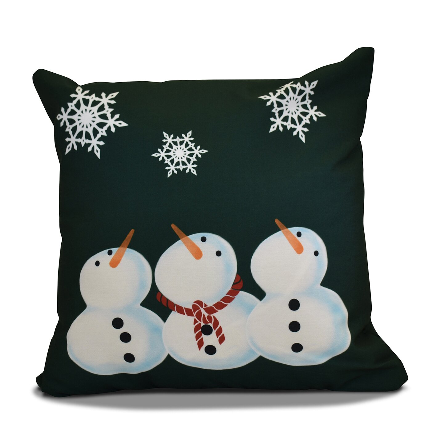 The Holiday Aisle Decorative Snowman Print Outdoor Throw Pillow