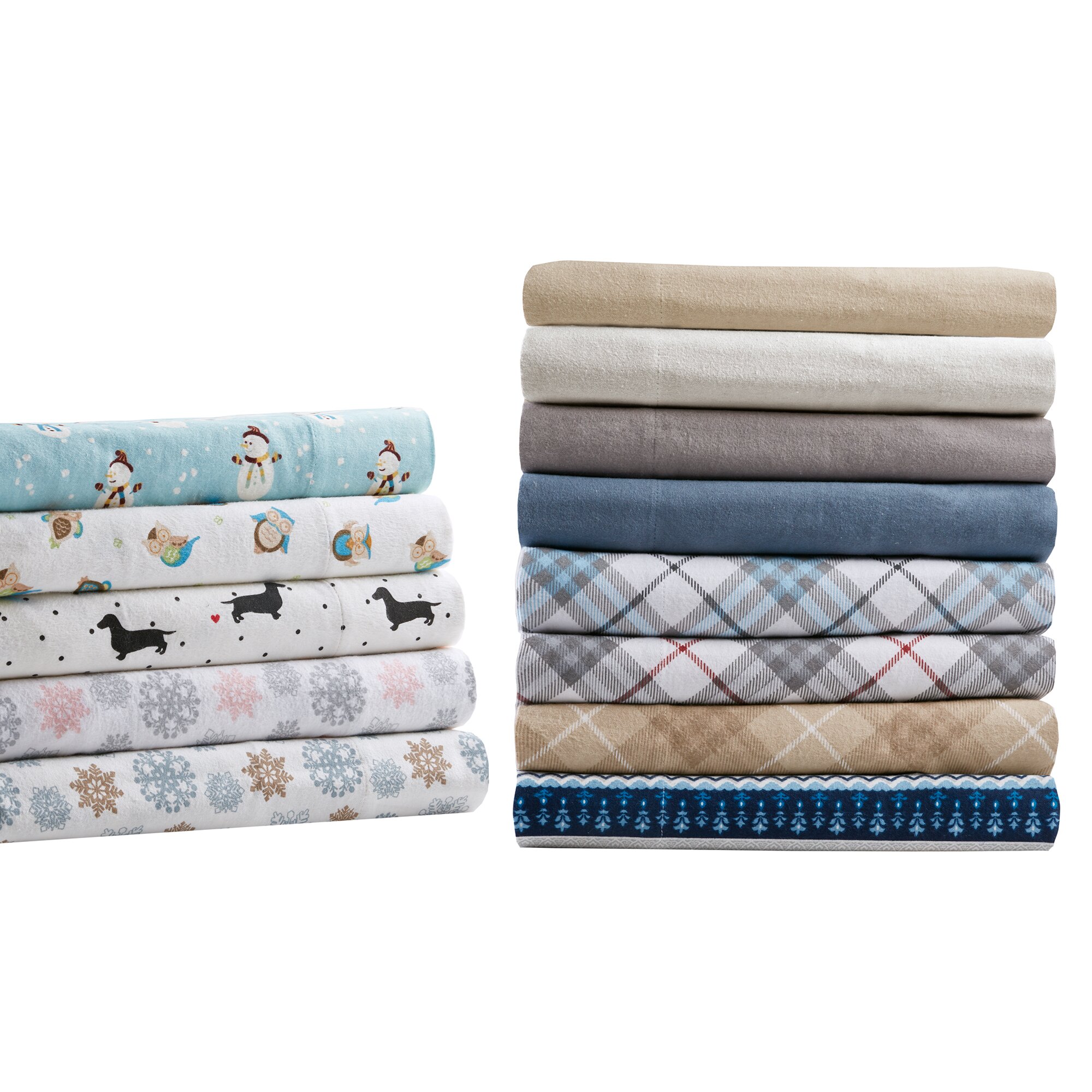 The Holiday Aisle 100% Cotton Flannel Sheet Set & Reviews | Wayfair