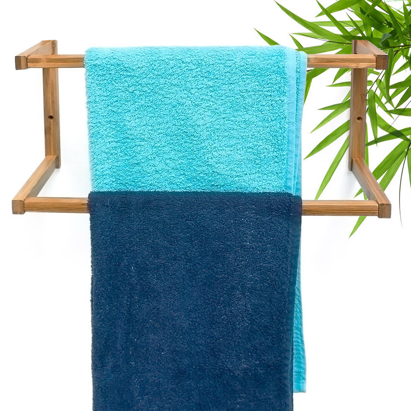 Belfry Bamboo Wall Mounted Towel Rack Wayfair UK