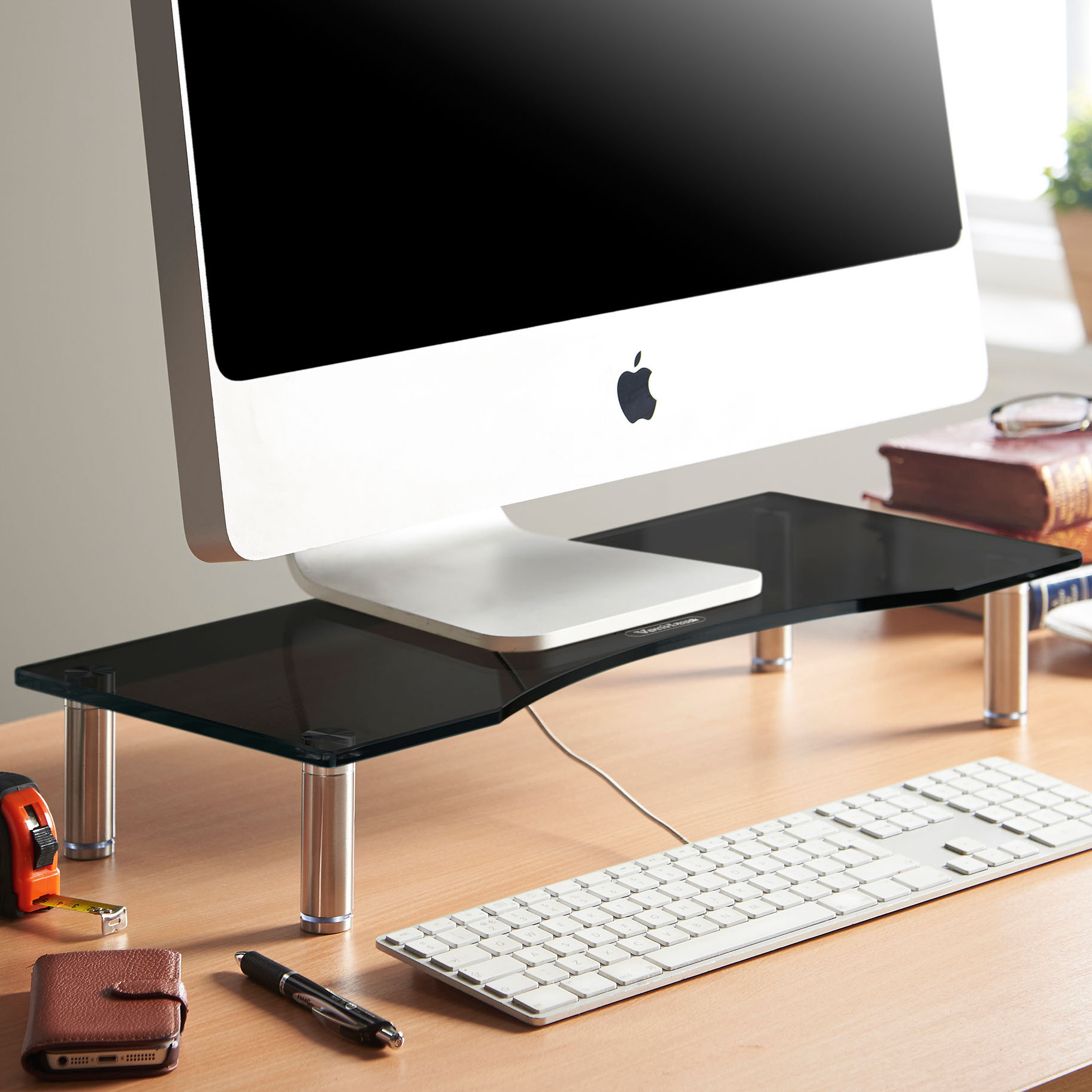 VonHaus Small Adjustable Monitor Stand | Wayfair