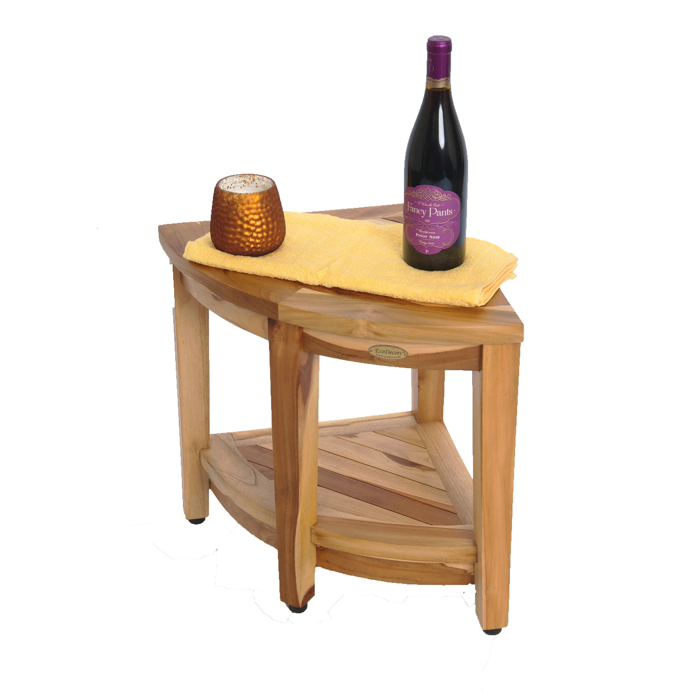 EcoDecors EarthyTeak Corner Shower Bench  Reviews  Wayfair