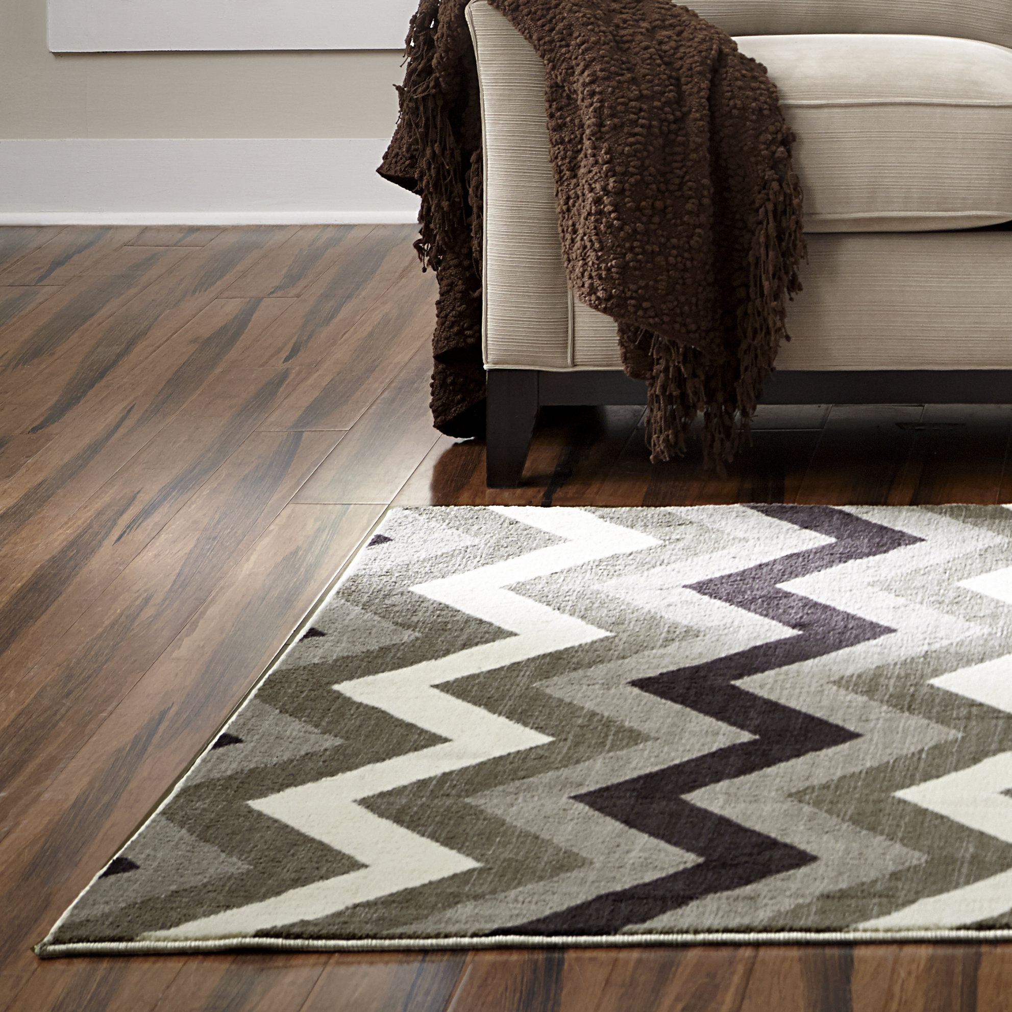 Welspun Spaces HomeBeyond© Chevron Neutral Area Rug & Reviews Wayfair