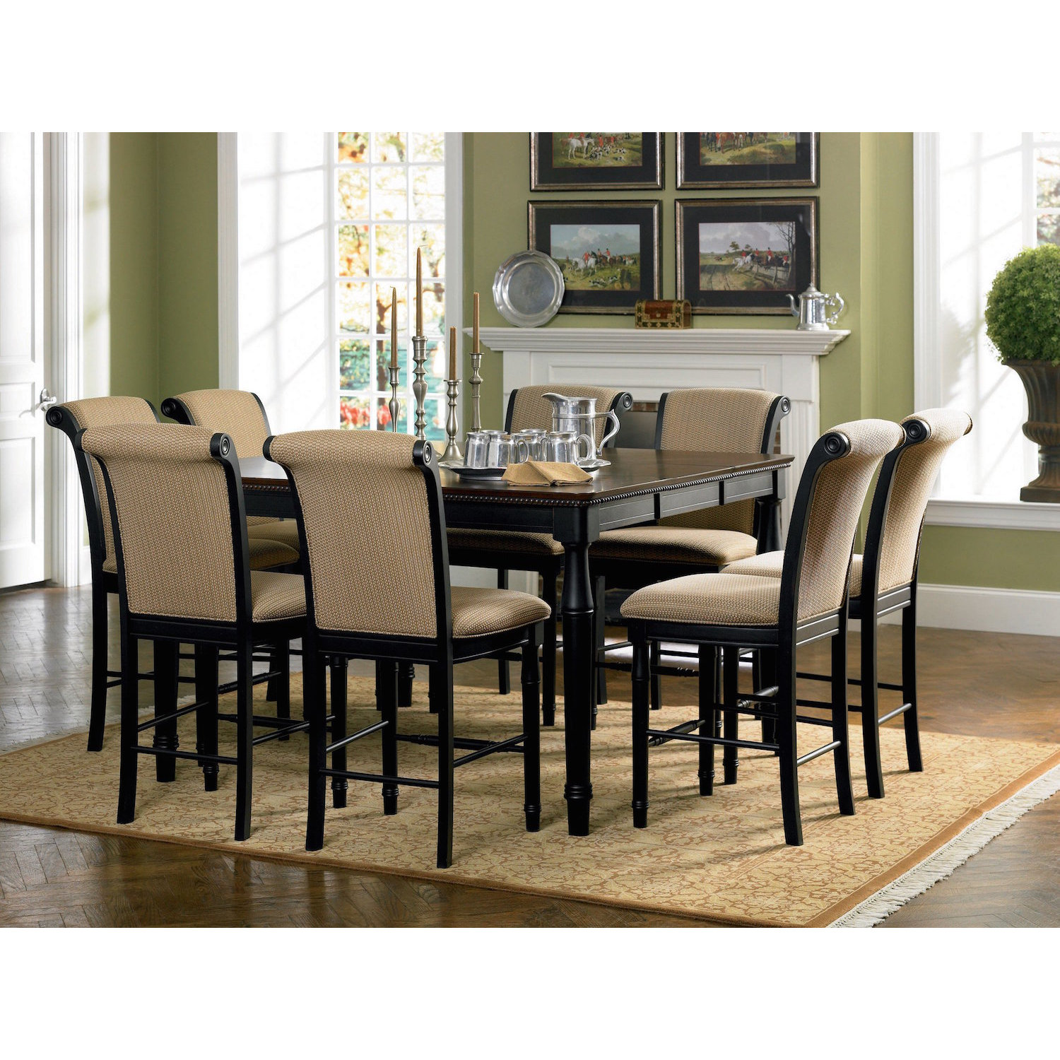 Infini Furnishings 9 Piece Counter Height Dining Set 