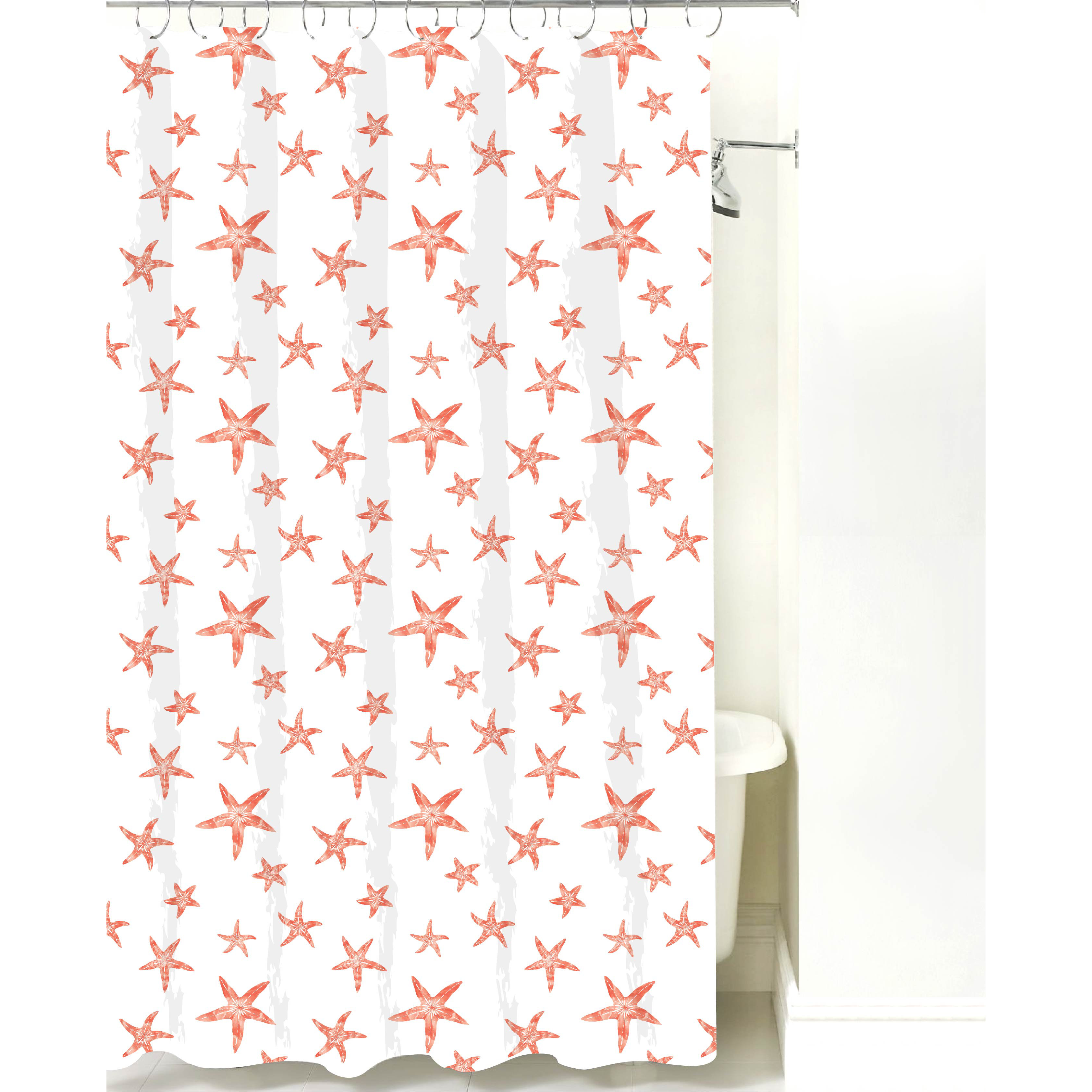 NECR Print Starfish Cotton Shower Curtain Wayfair