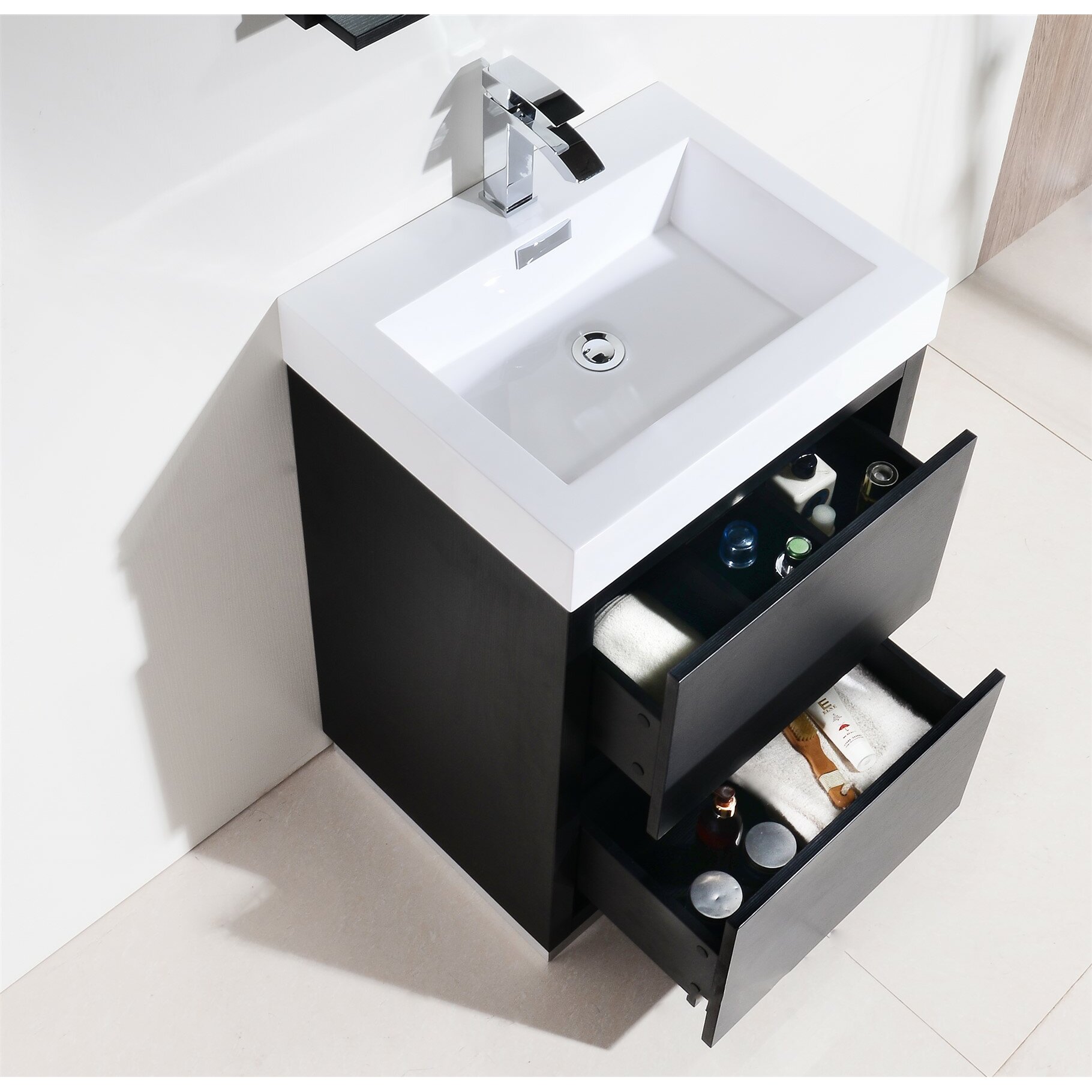 Kube Bath Bliss 24" Single Free Standing Modern Bathroom ...