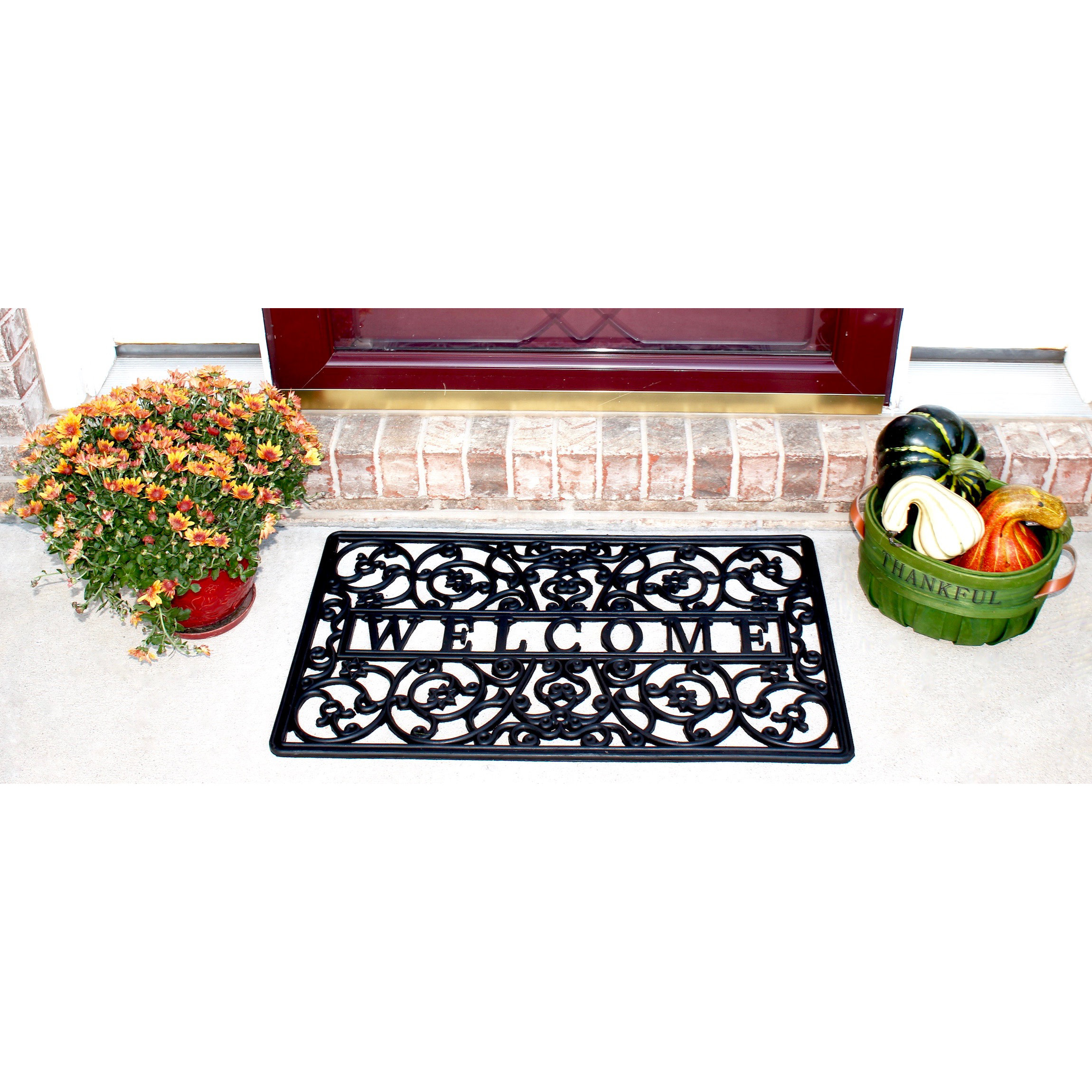 Envelor Home Royal Gate Wrought Iron Rubber Door Mat & Reviews Wayfair