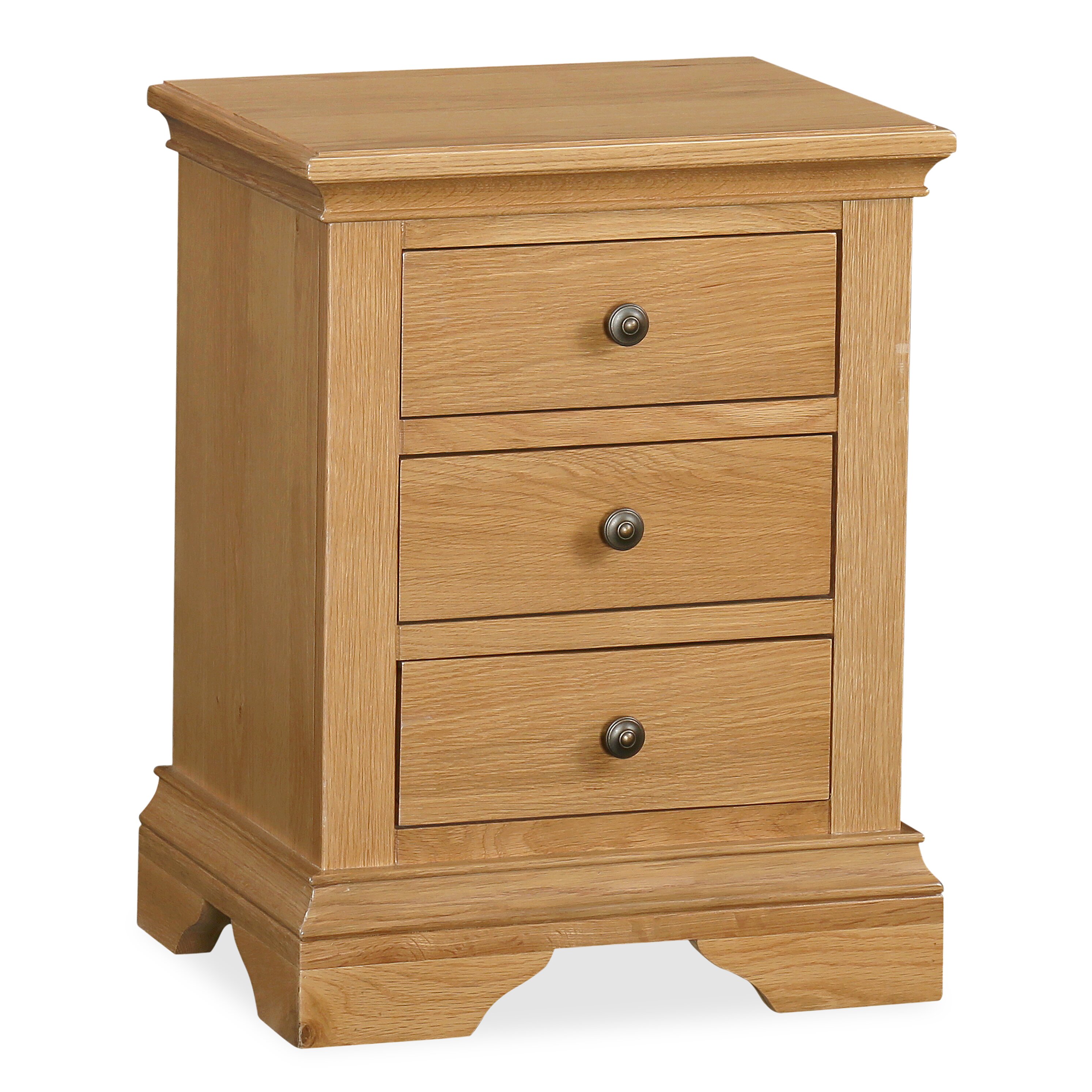 Hazelwood Home Surrey 3 Drawer Bedside Table | Wayfair UK