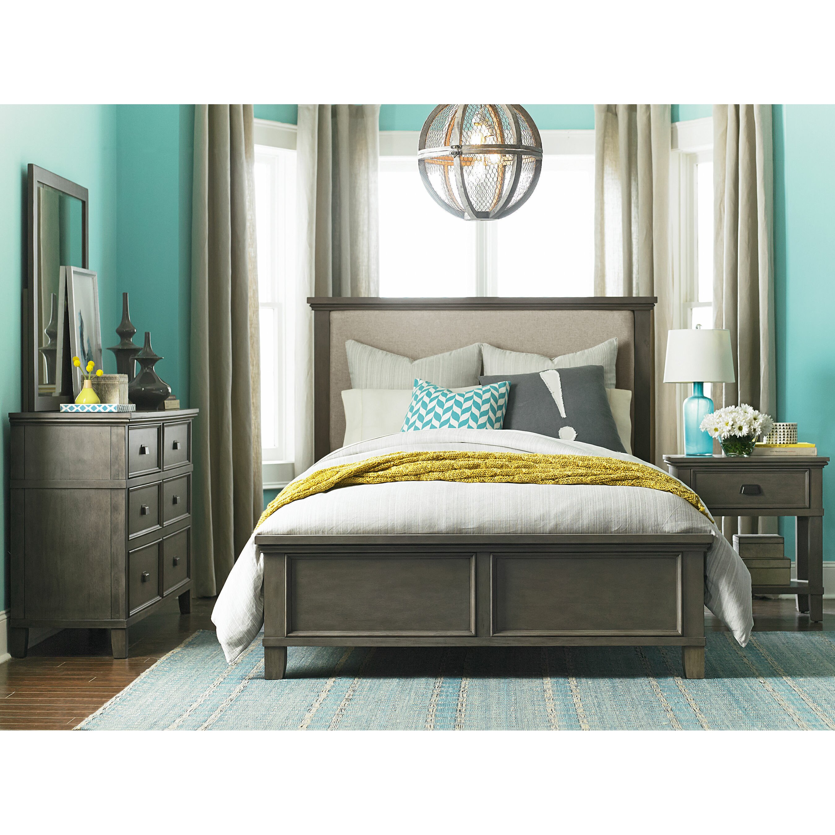 Canora Grey Upholstered Panel Bed Wayfair