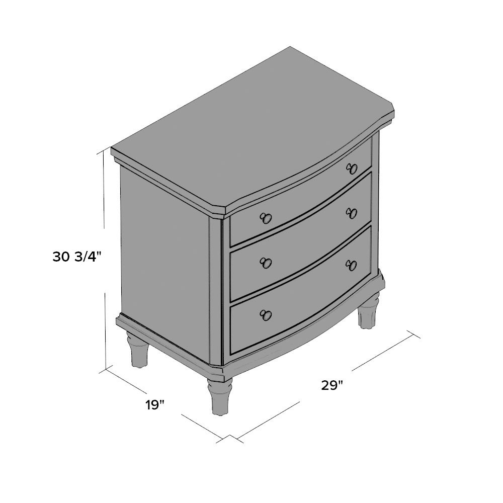 Canora Grey Lewiston 3 Drawer Nightstand & Reviews Wayfair